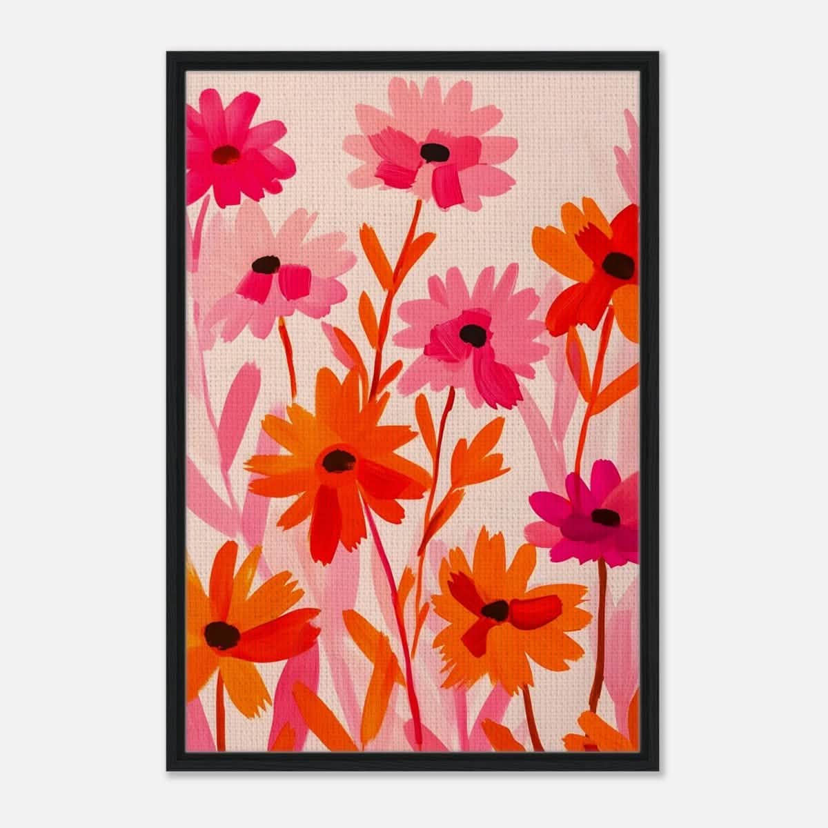 Da Vinci Abstract Art wall art print - Framed Canvas - 60x90 cm / 24x36″ - Black frame