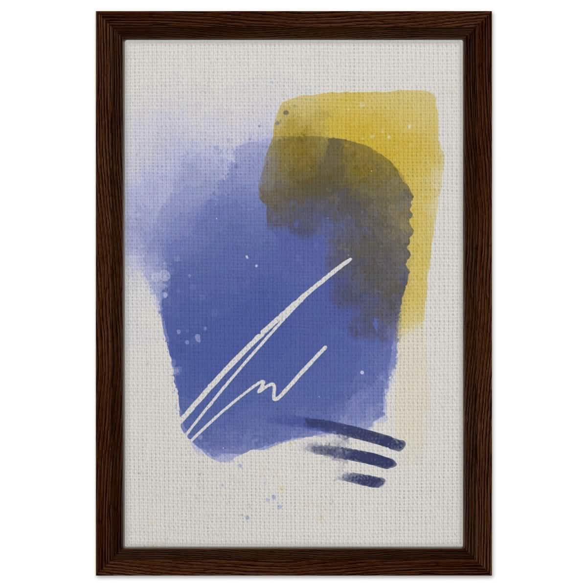 Da Vinci Abstract Art Wall art print - Framed Canvas - 30x45 cm / 12x18″ - Dark wood frame