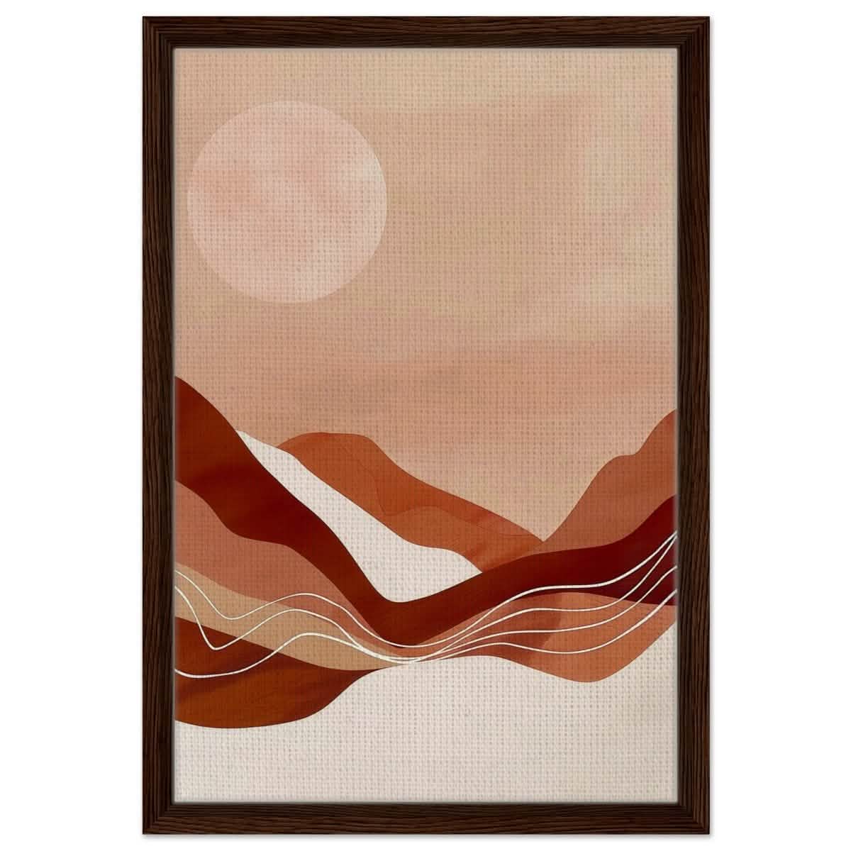 Da Vinci Abstract Art Wall art print - Framed Canvas - 40x60 cm / 16x24″ - Dark wood frame