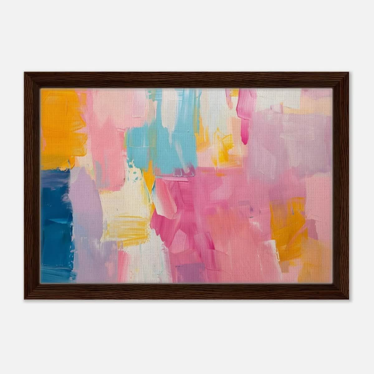 Da Vinci Abstract Art Wall art print - Framed Canvas - 30x45 cm / 12x18″ - Dark wood frame