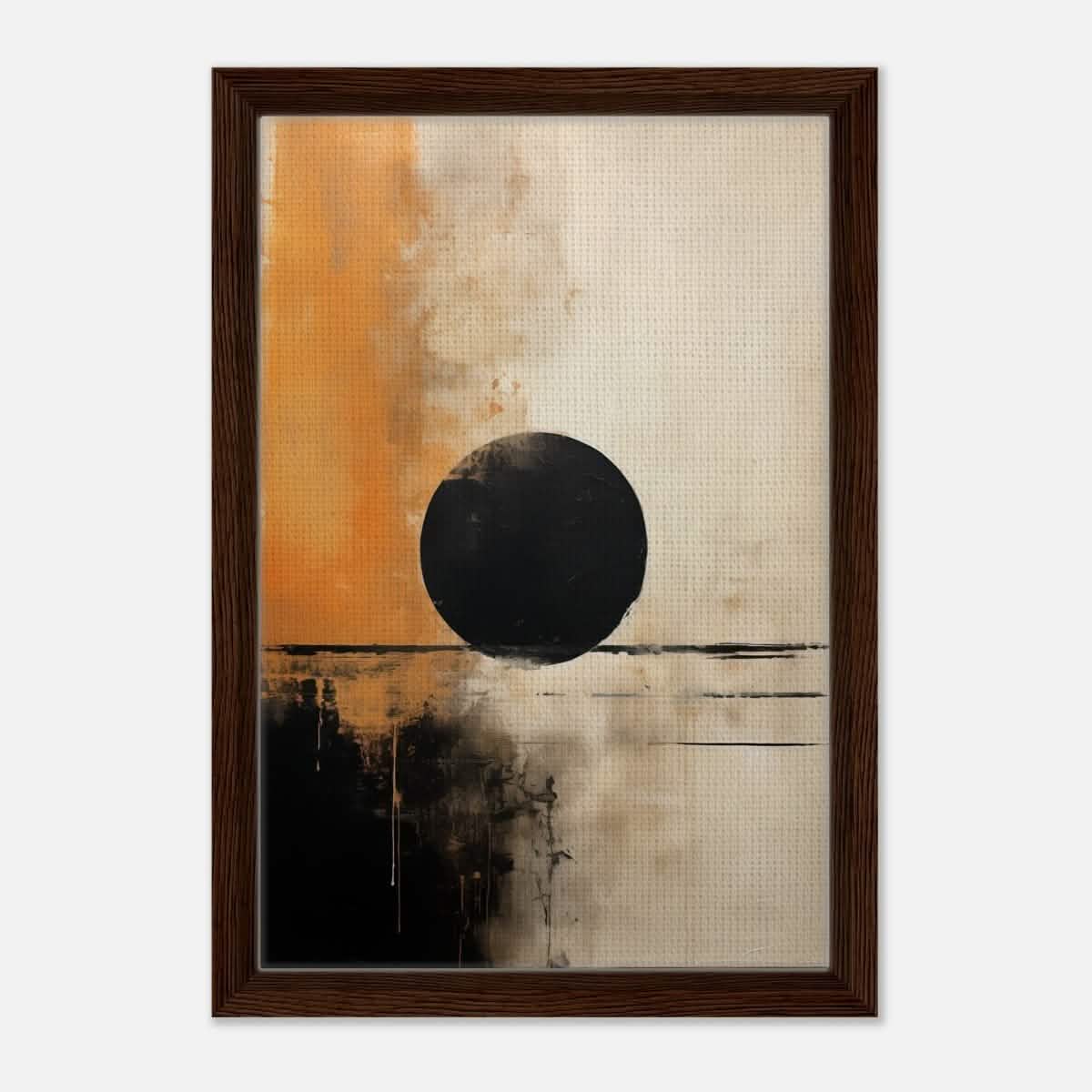 Da Vinci Abstract Art Wall art print - Framed Canvas - 30x45 cm / 12x18″ - Dark wood frame