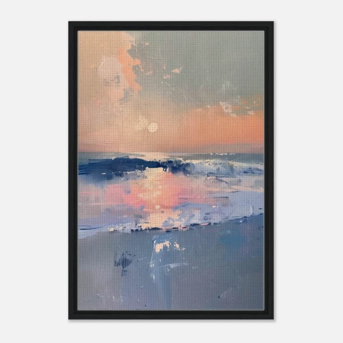 Da Vinci Abstract Art Wall art print - Framed Canvas - 50x75 cm / 20x30″ - Black frame