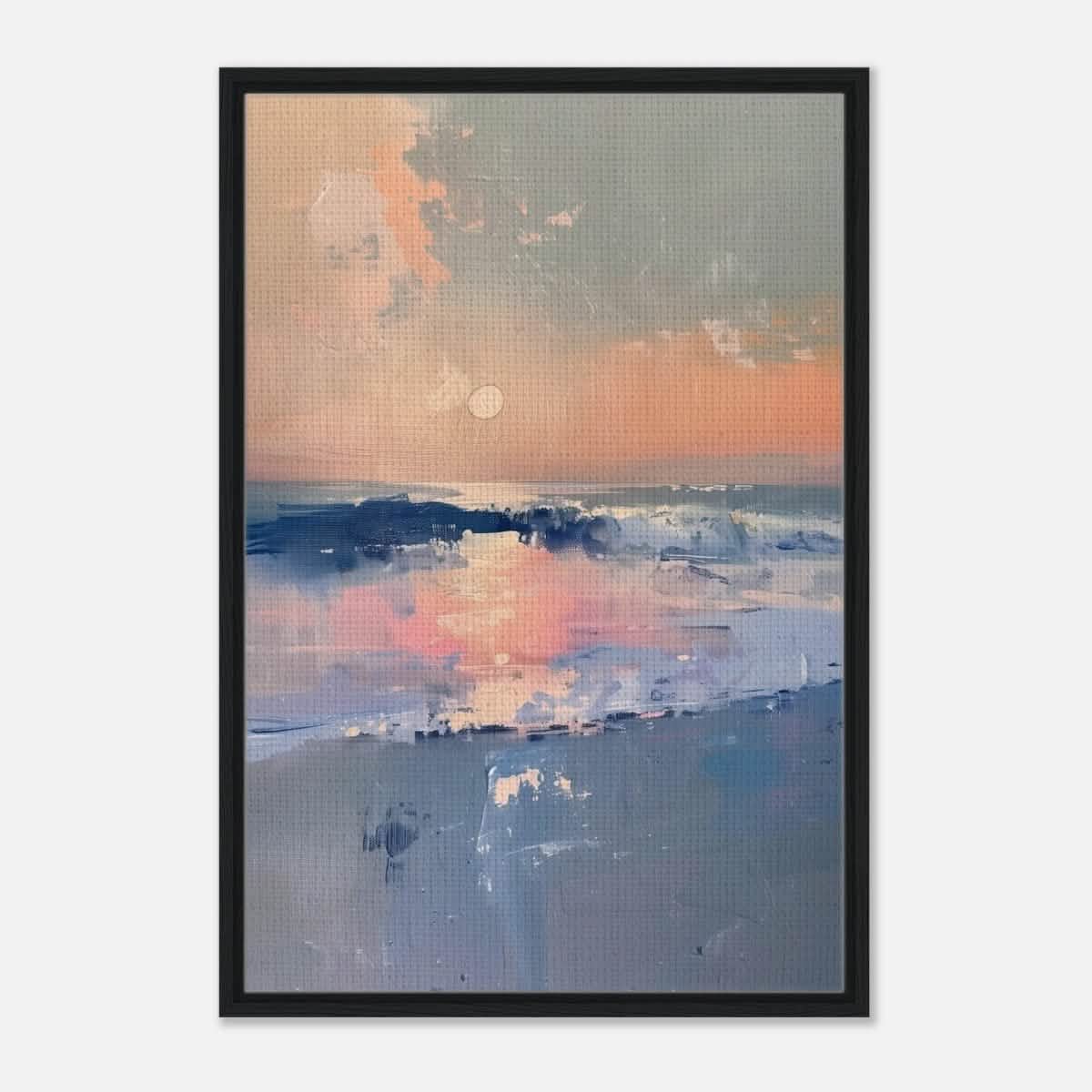 Da Vinci Abstract Art Wall art print - Framed Canvas - 60x90 cm / 24x36″ - Black frame