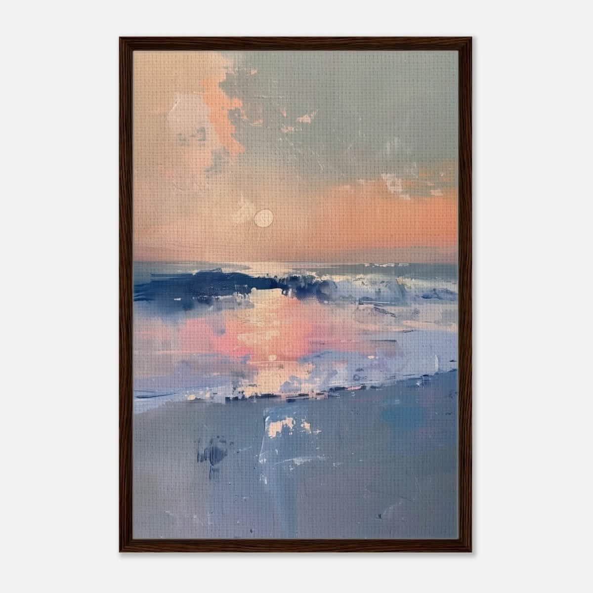 Da Vinci Abstract Art Wall art print - Framed Canvas - 60x90 cm / 24x36″ - Dark wood frame