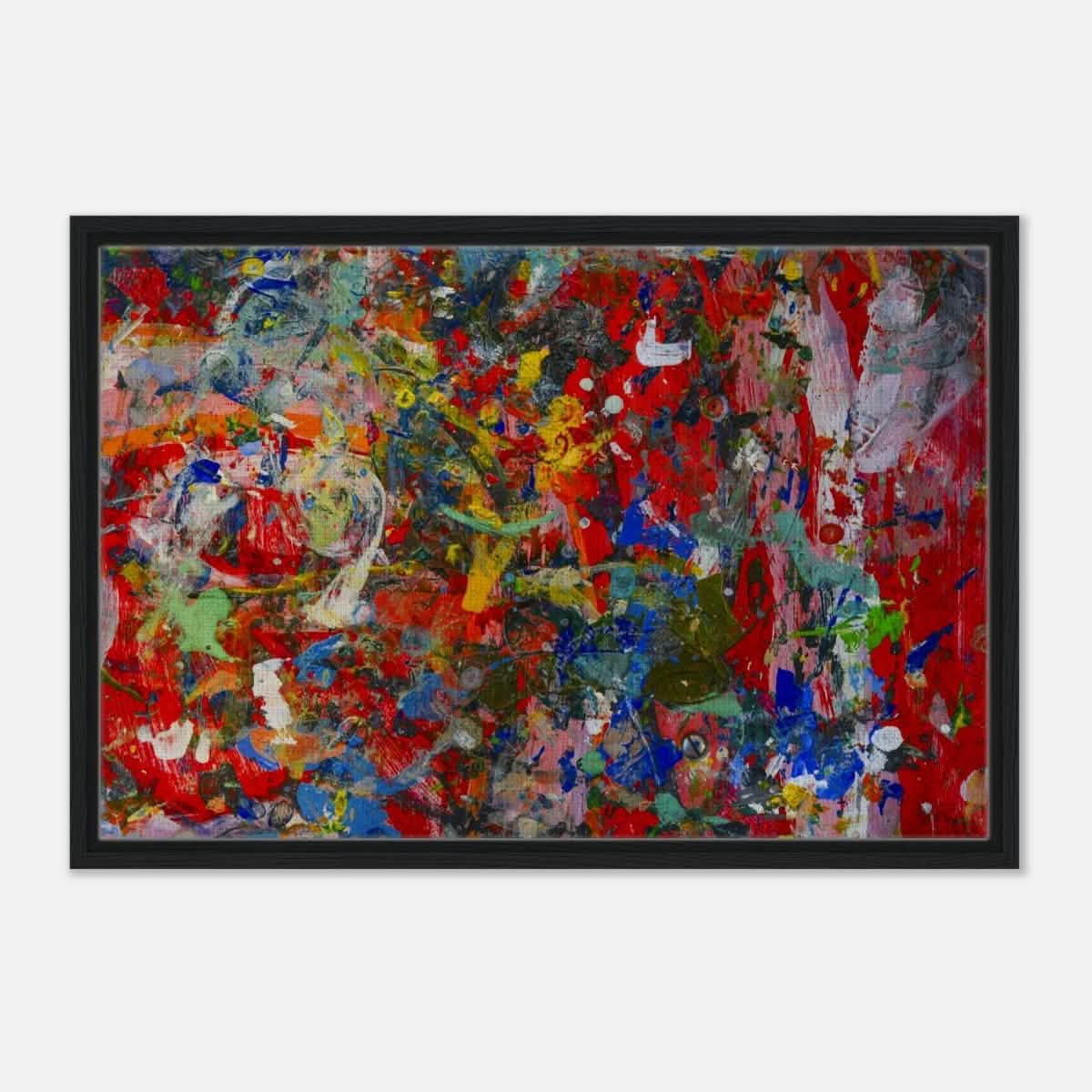 Da Vinci Abstract Art Wall art print - Framed Canvas - 50x75 cm / 20x30″ - Black frame