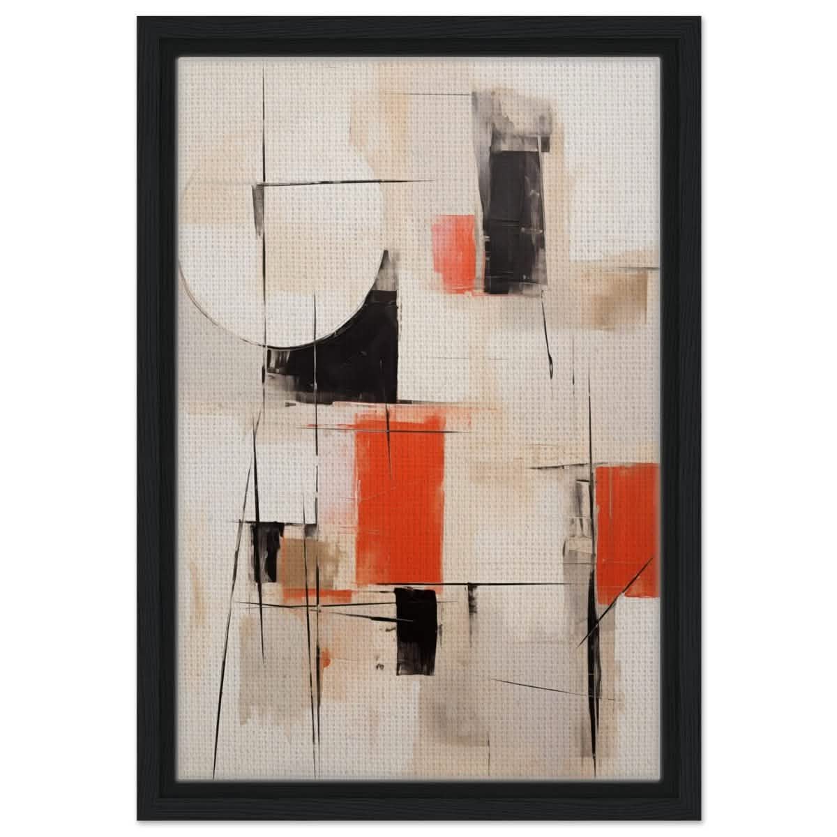 Da Vinci Abstract Art Wall art print - Framed Canvas - 30x45 cm / 12x18″ - Black frame