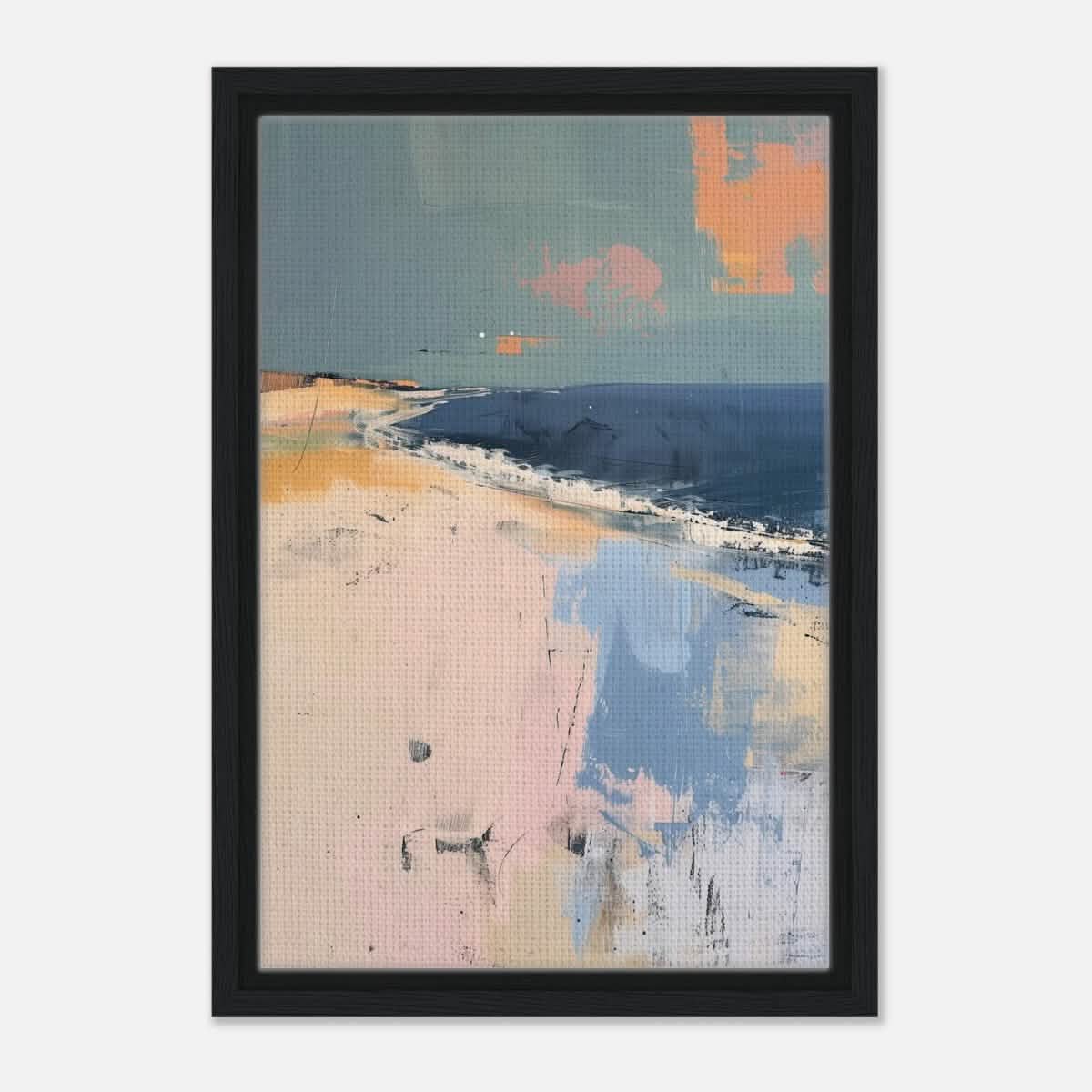 Da Vinci Abstract Art Wall art print - Framed Canvas - 30x45 cm / 12x18″ - Black frame