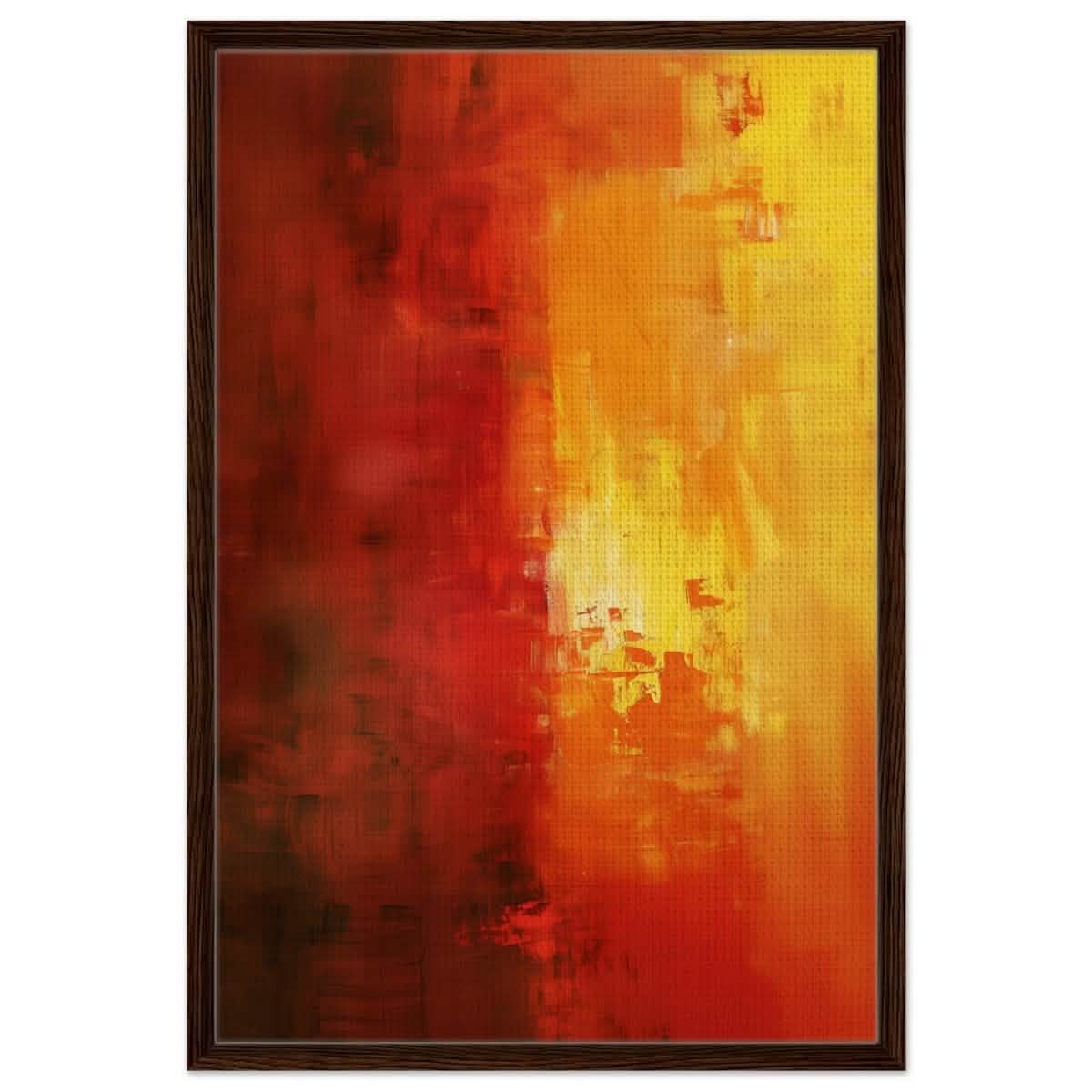 Da Vinci Abstract Art Wall art print - Framed Canvas - 60x90 cm / 24x36″ - Dark wood frame