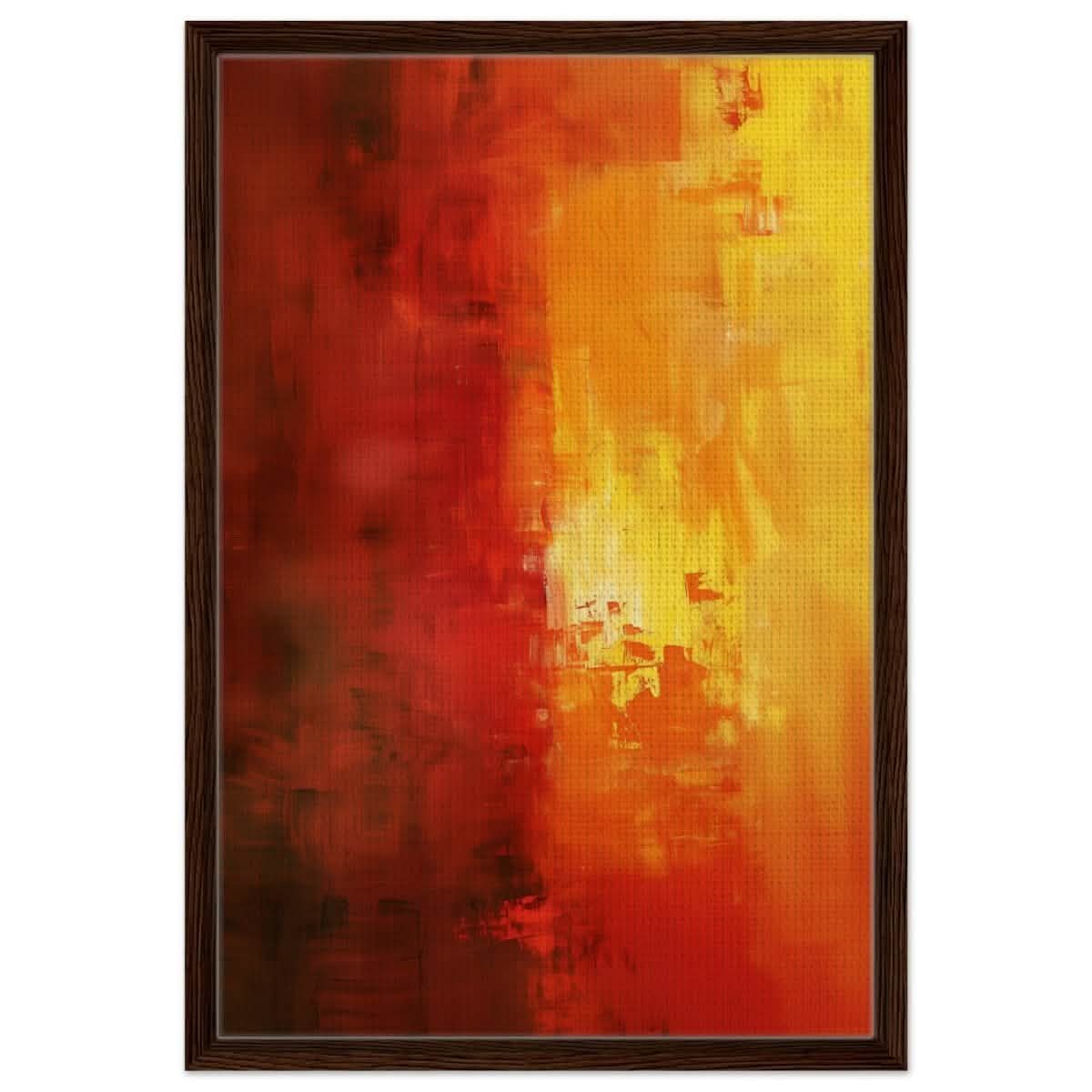 Da Vinci Abstract Art Wall art print - Framed Canvas - 50x75 cm / 20x30″ - Dark wood frame