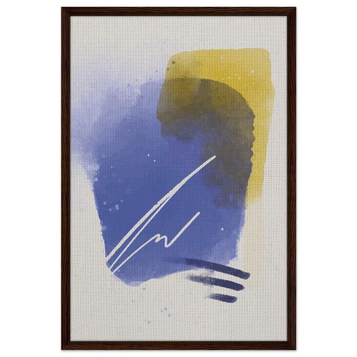 Da Vinci Abstract Art Wall art print - Framed Canvas - 60x90 cm / 24x36″ - Dark wood frame