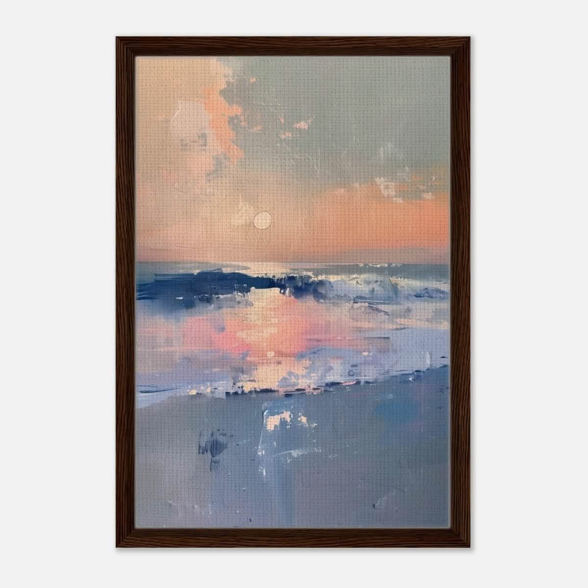 Da Vinci Abstract Art Wall art print - Framed Canvas - 40x60 cm / 16x24″ - Dark wood frame