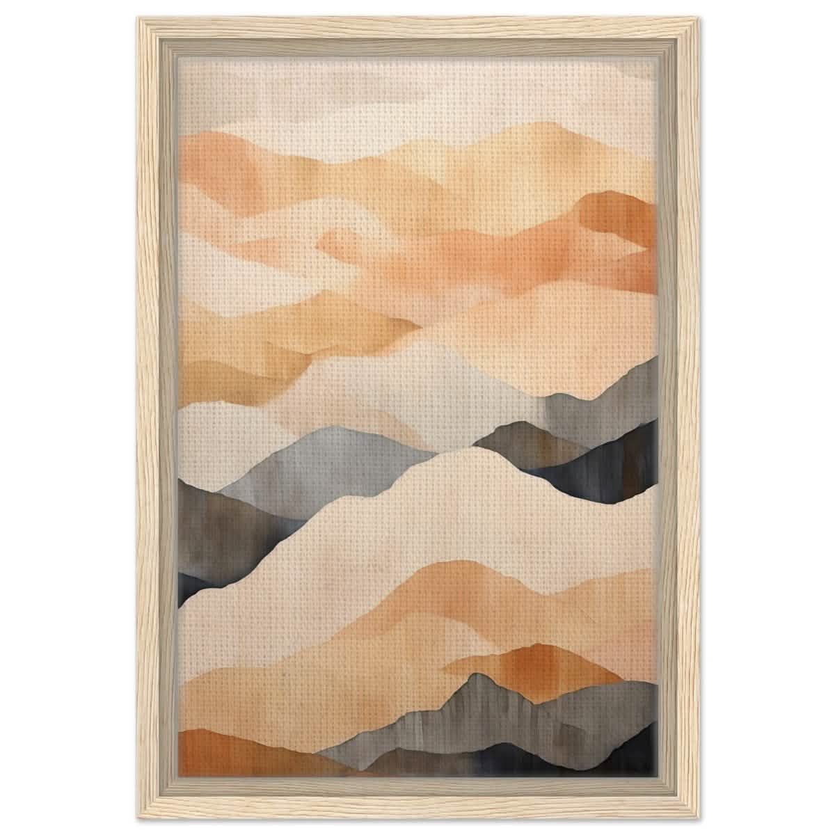 Da Vinci Abstract Art Wall art print - Framed Canvas - 30x45 cm / 12x18″ - Wood frame