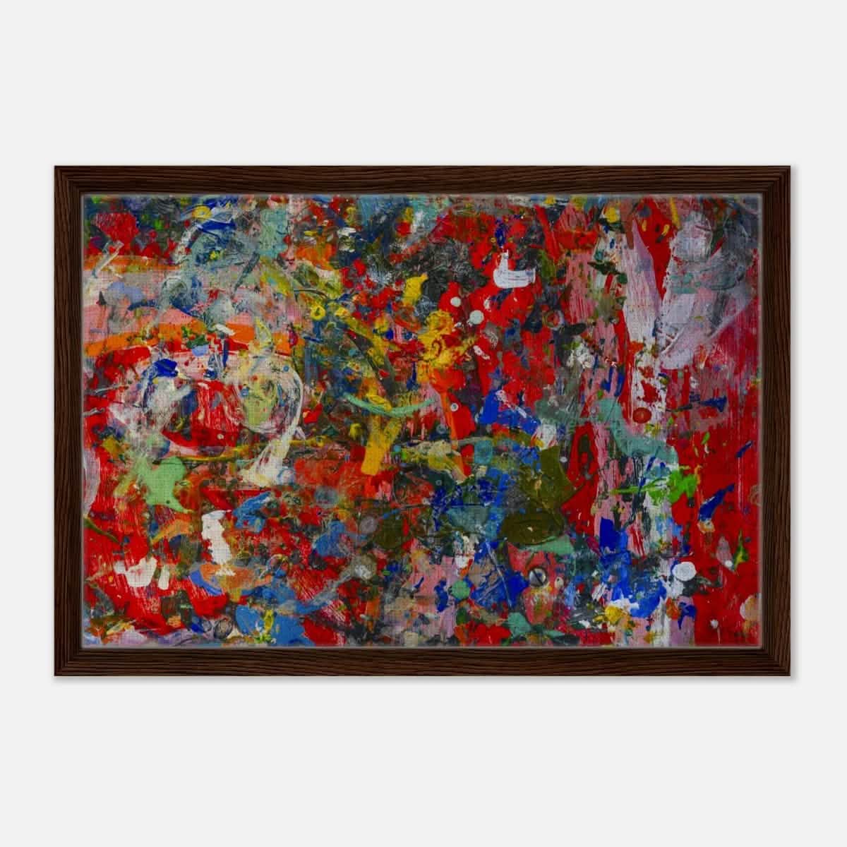 Da Vinci Abstract Art Wall art print - Framed Canvas - 40x60 cm / 16x24″ - Dark wood frame