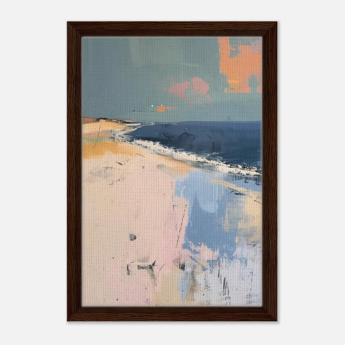 Da Vinci Abstract Art Wall art print - Framed Canvas - 30x45 cm / 12x18″ - Dark wood frame