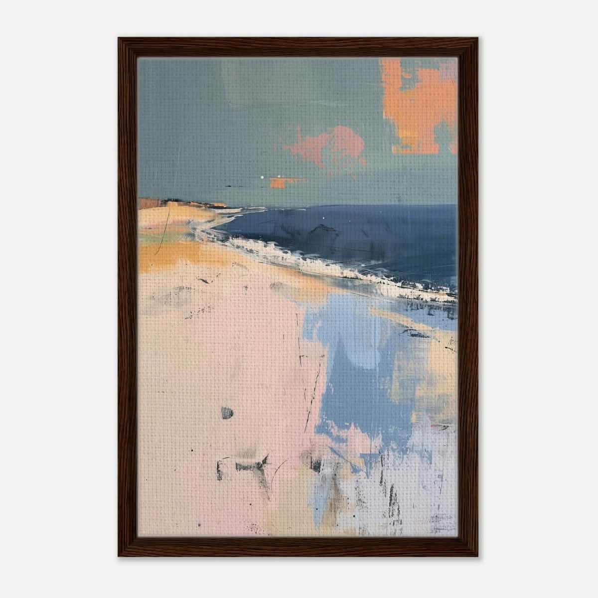 Da Vinci Abstract Art Wall art print - Framed Canvas - 40x60 cm / 16x24″ - Dark wood frame