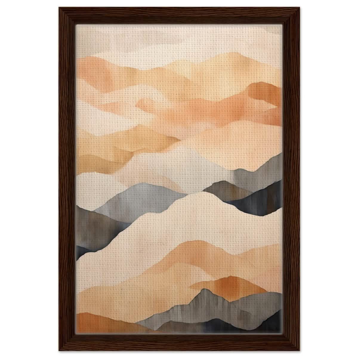 Da Vinci Abstract Art Wall art print - Framed Canvas - 30x45 cm / 12x18″ - Dark wood frame