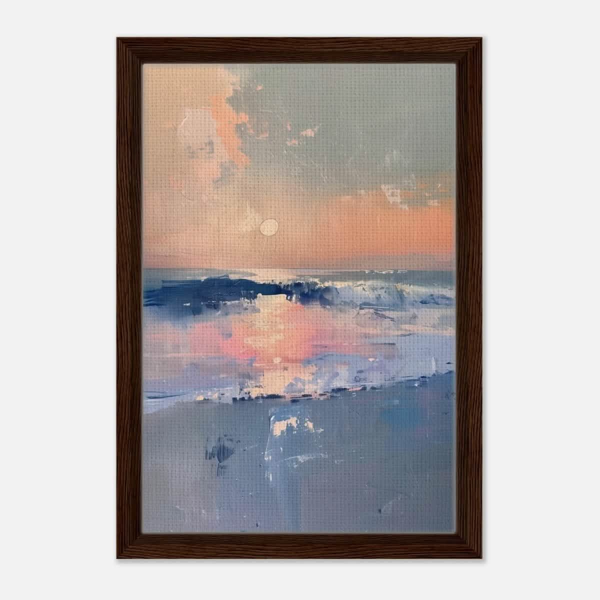 Da Vinci Abstract Art Wall art print - Framed Canvas - 30x45 cm / 12x18″ - Dark wood frame