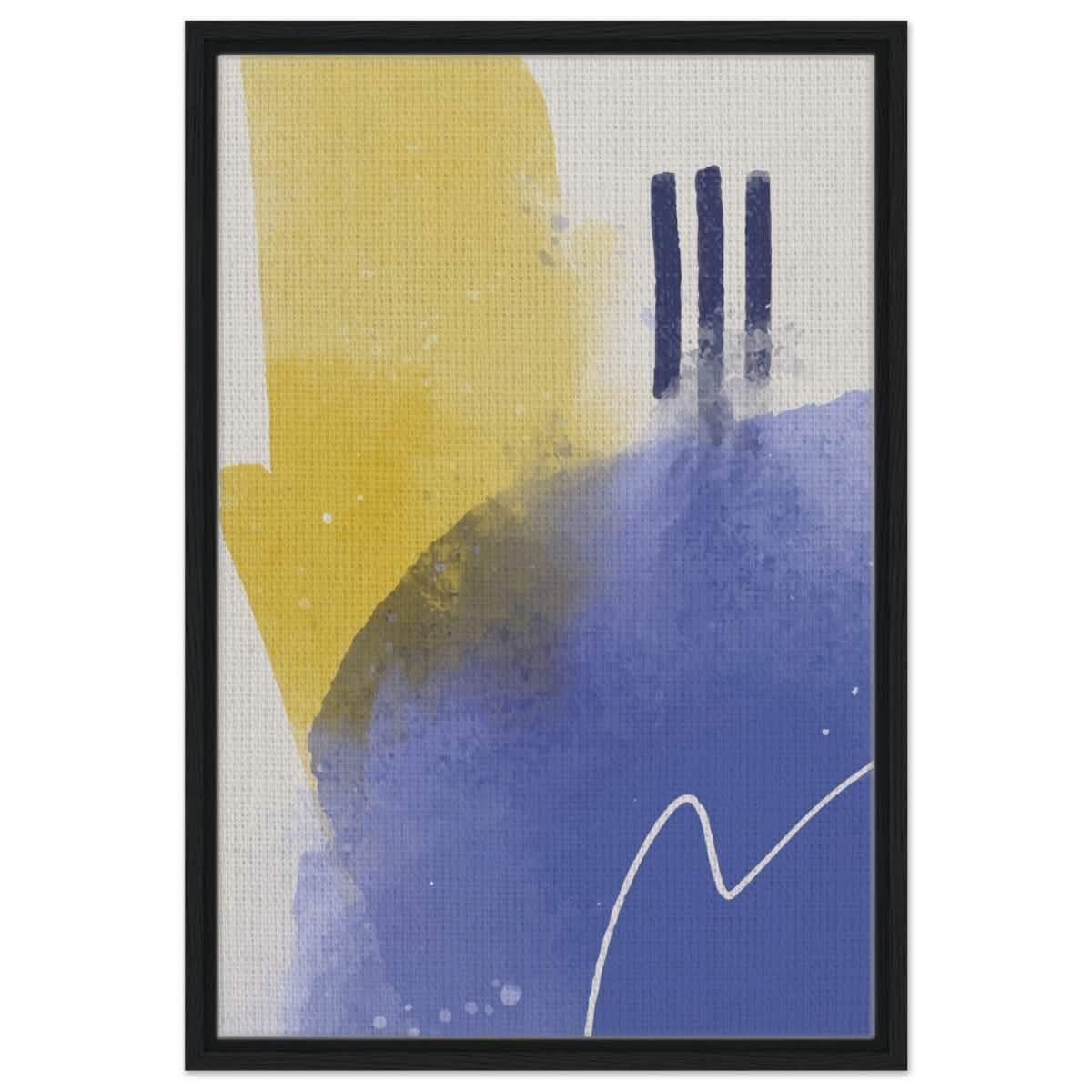 Da Vinci Abstract Art Wall art print - Framed Canvas - 50x75 cm / 20x30″ - Black frame