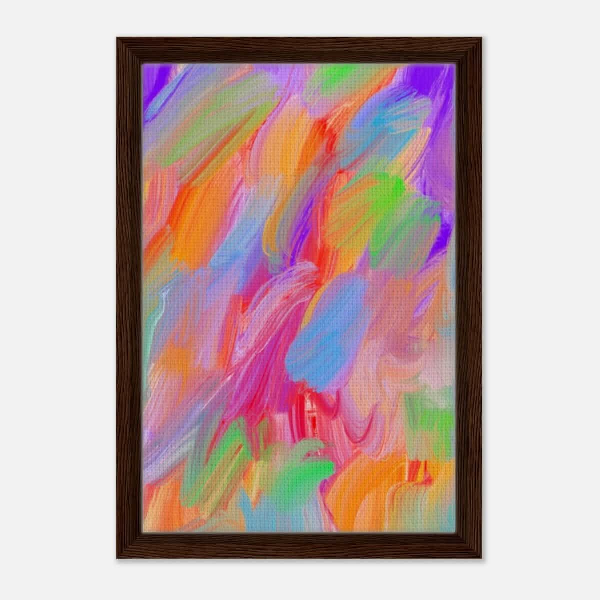 Da Vinci Abstract Art Wall art print - Framed Canvas - 30x45 cm / 12x18″ - Dark wood frame