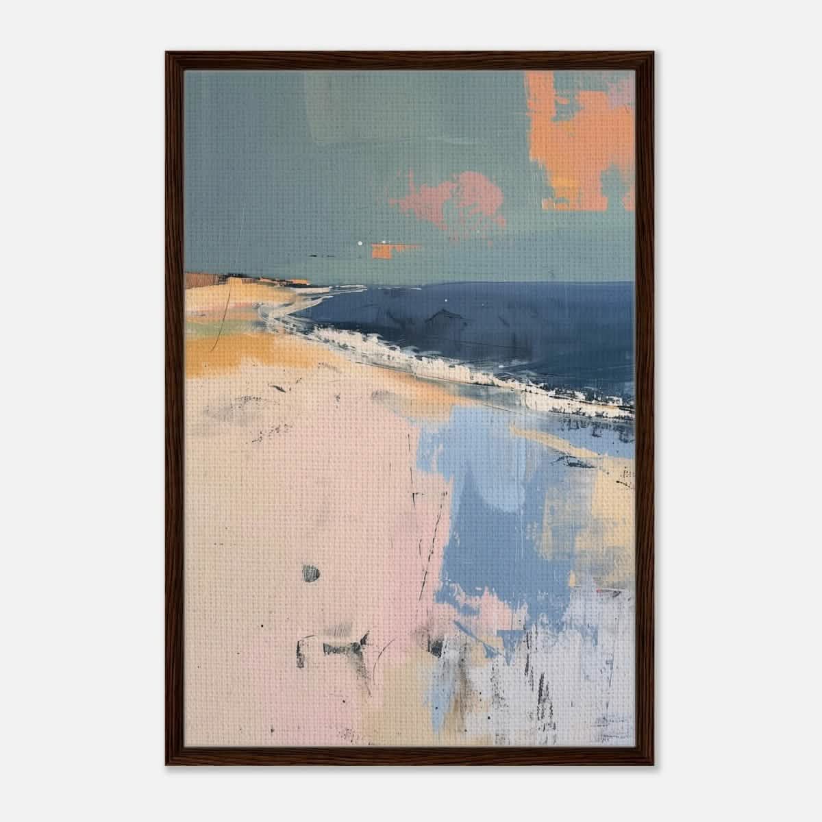 Da Vinci Abstract Art Wall art print - Framed Canvas - 60x90 cm / 24x36″ - Dark wood frame