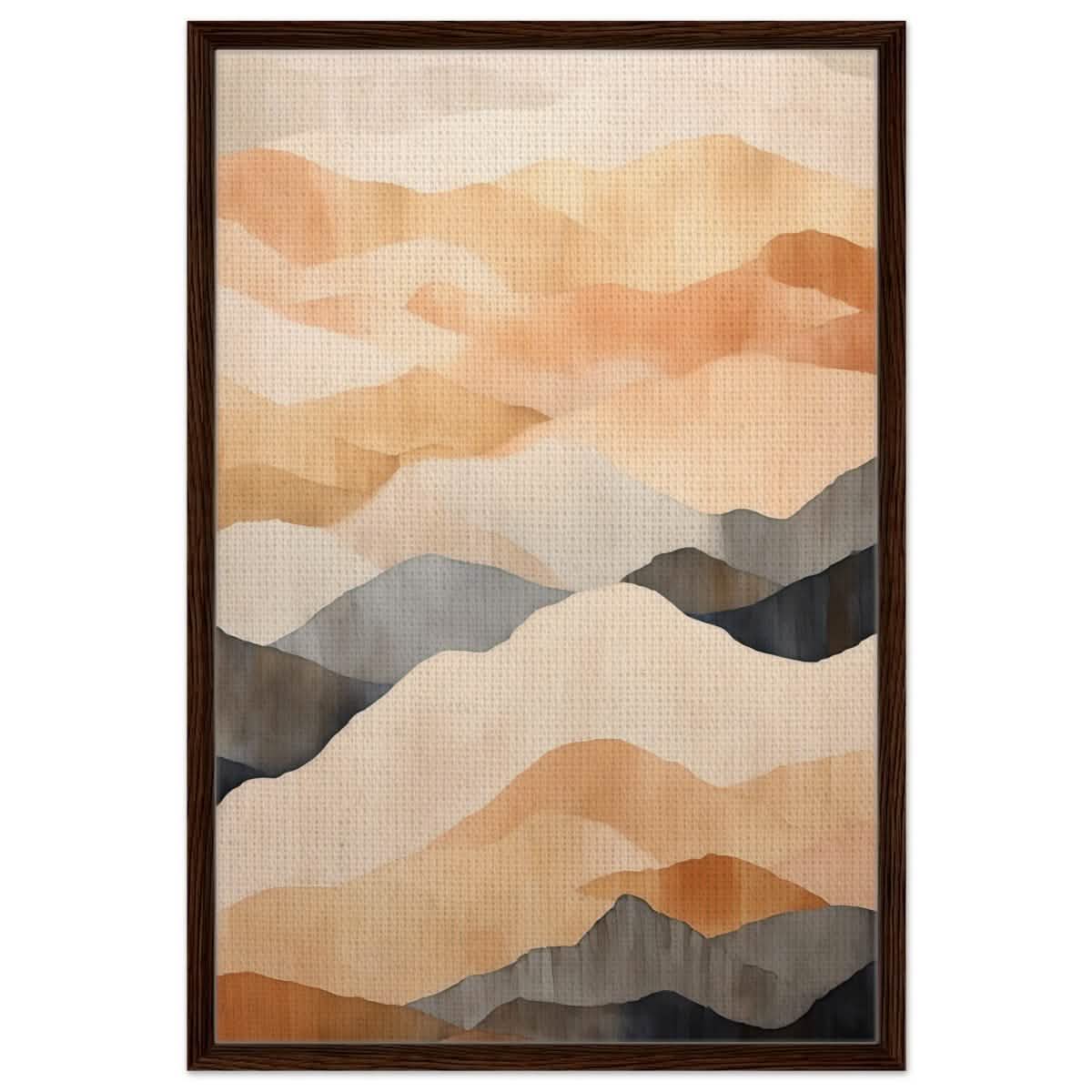 Da Vinci Abstract Art Wall art print - Framed Canvas - 60x90 cm / 24x36″ - Dark wood frame