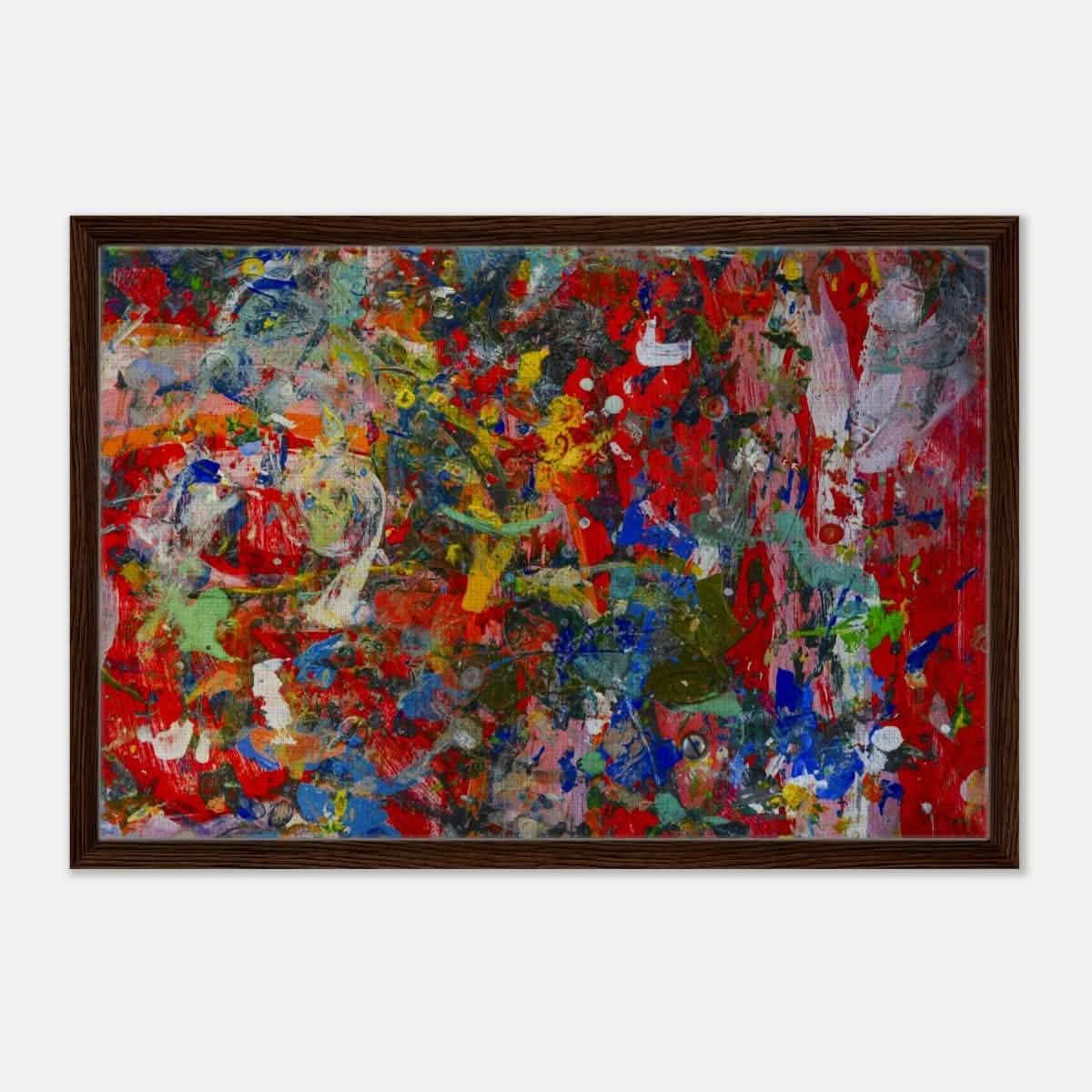Da Vinci Abstract Art Wall art print - Framed Canvas - 50x75 cm / 20x30″ - Dark wood frame