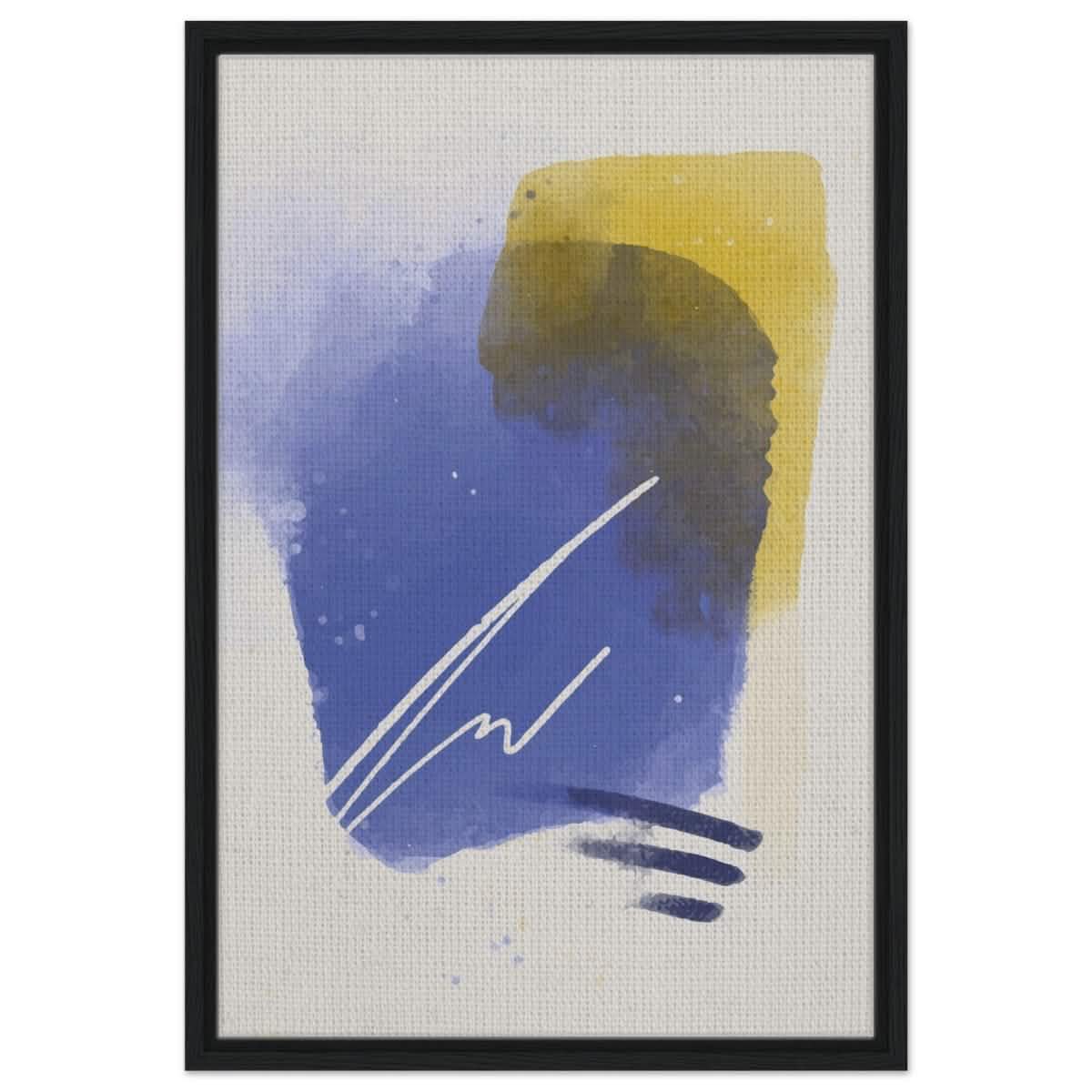 Da Vinci Abstract Art Wall art print - Framed Canvas - 50x75 cm / 20x30″ - Black frame