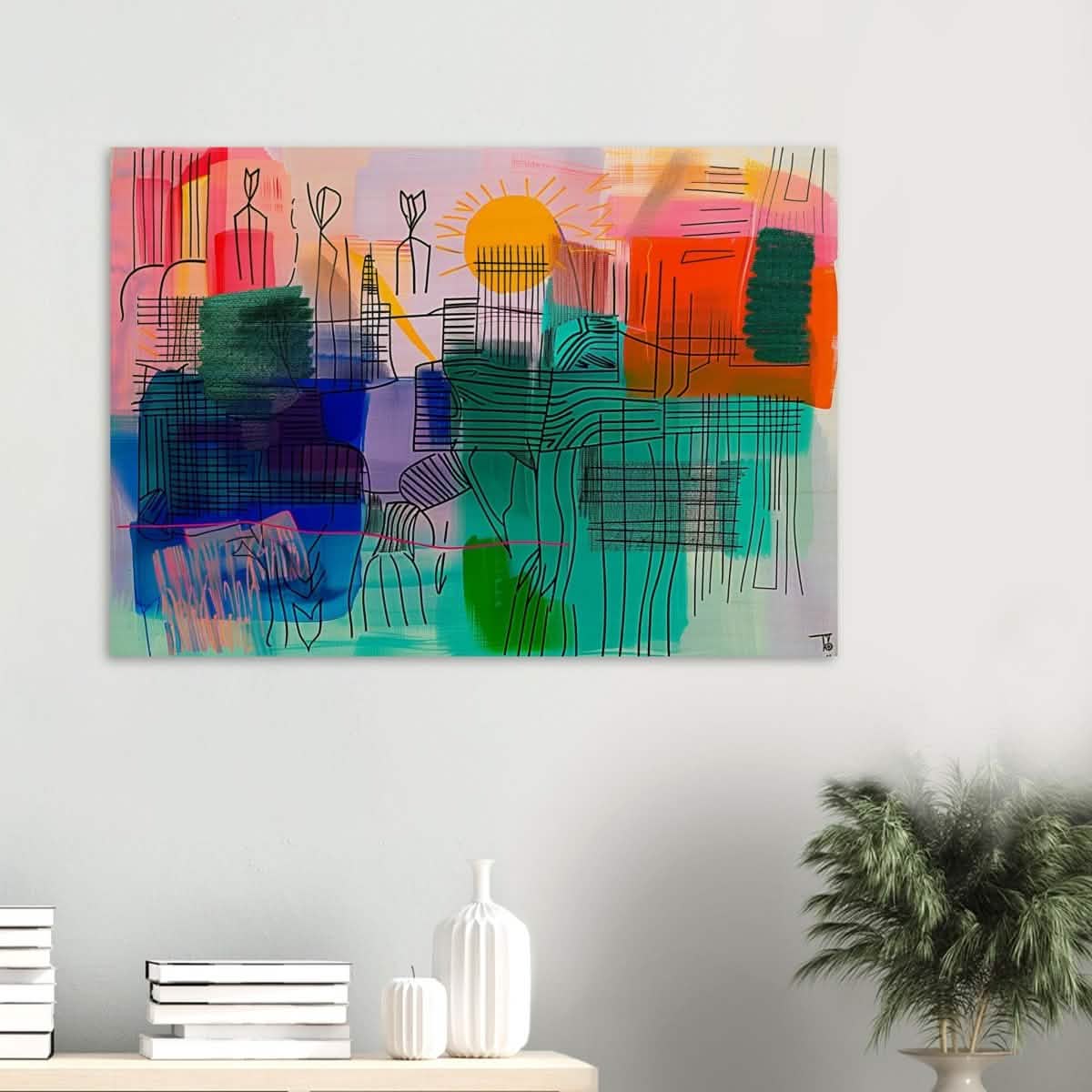 Da Vinci Abstract Art - Wood Prints - 70x100 cm / 28x40″ - 20 mm