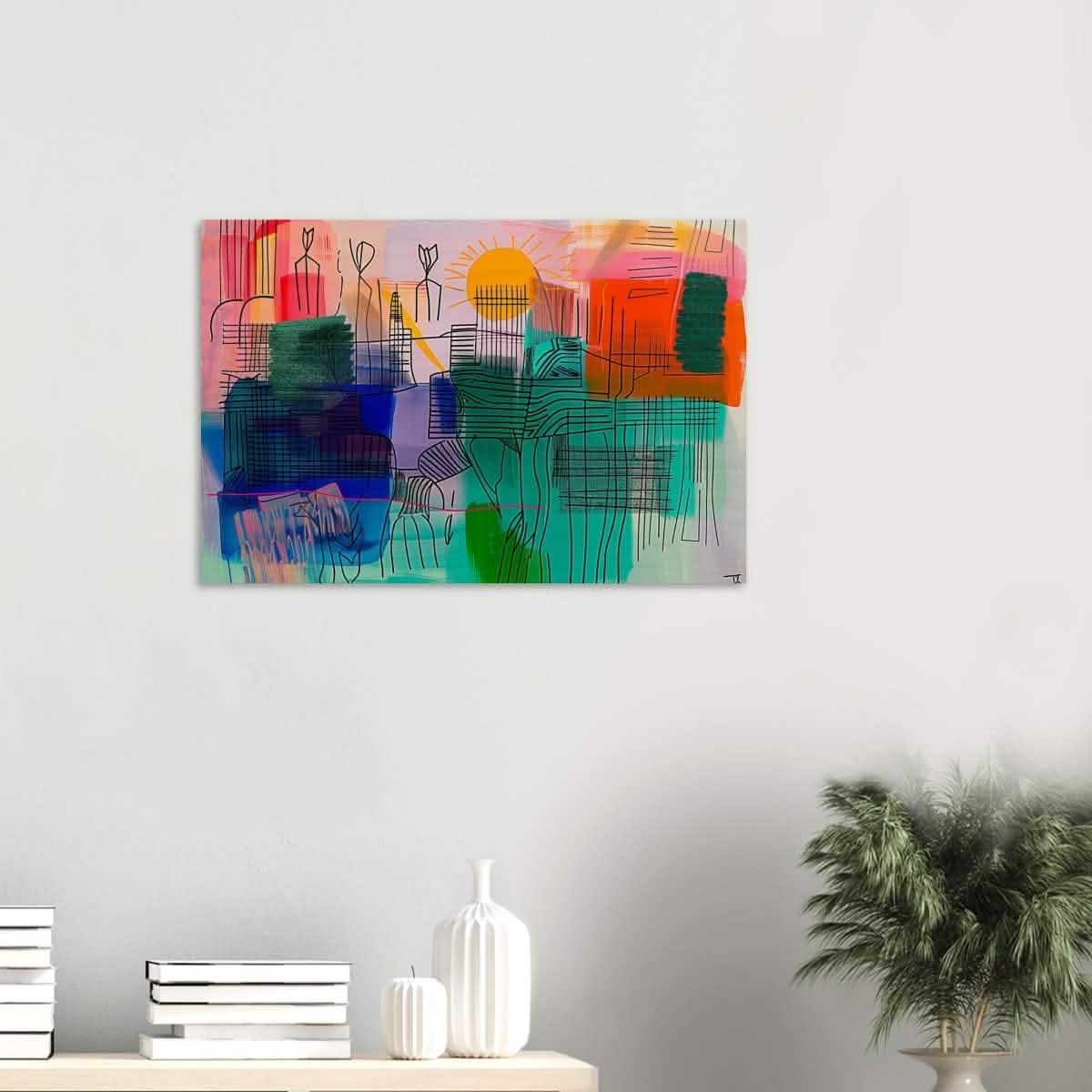 Da Vinci Abstract Art - Wood Prints - 50x75 cm / 20x30″ - 10 mm