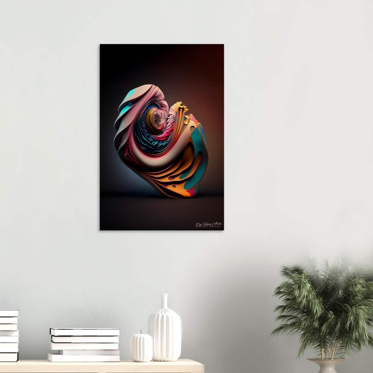 Da Vinci Abstract Art - Wood Prints - 50x75 cm / 20x30″ - 20 mm
