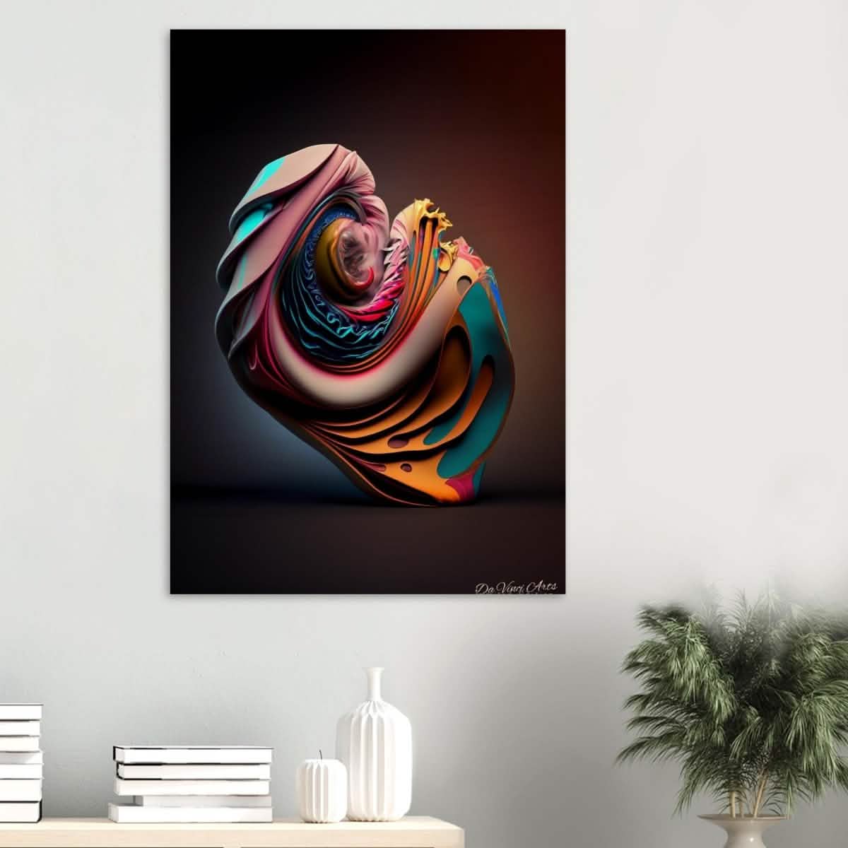 Da Vinci Abstract Art - Wood Prints - 70x100 cm / 28x40″ - 10 mm