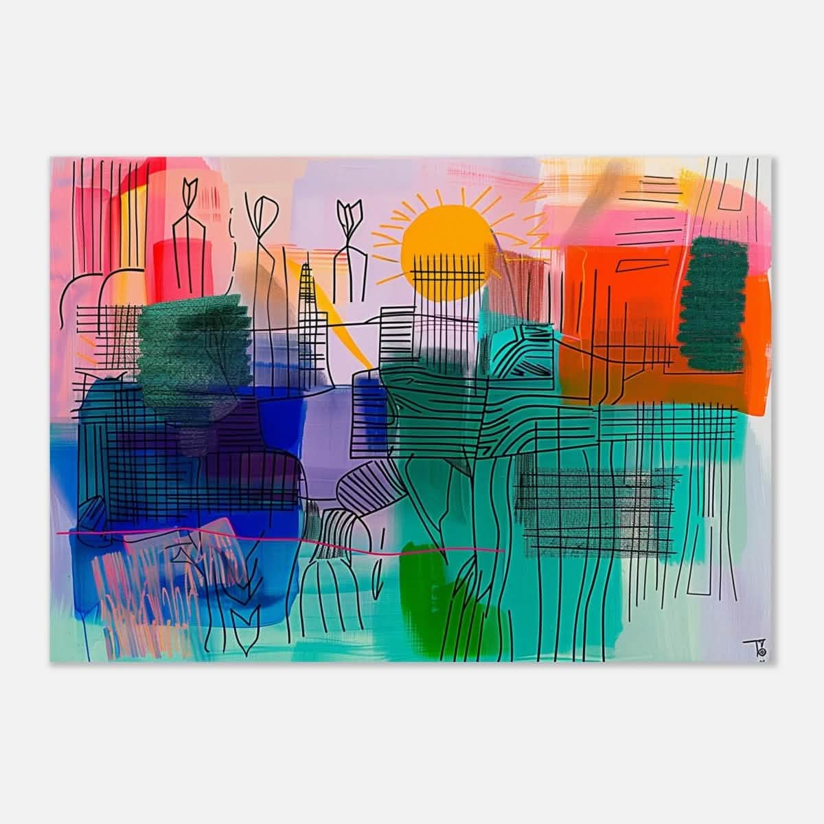 Da Vinci Abstract Art - Aluminum Print - 70x100 cm / 28x40″ -