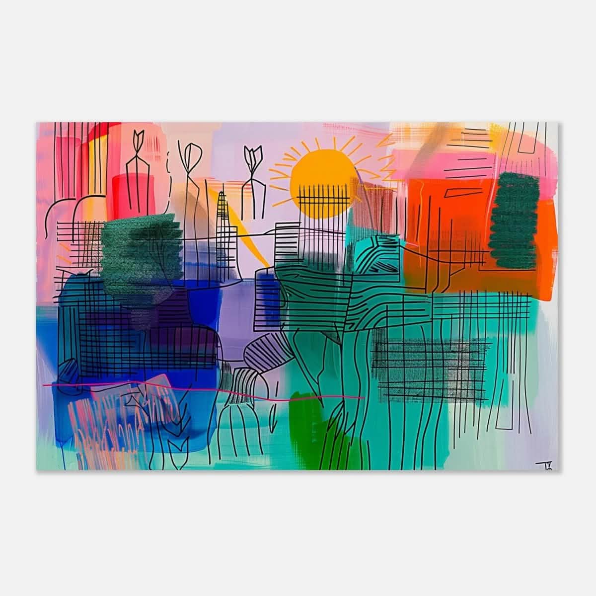 Da Vinci Abstract Art - Aluminum Print - 50x75 cm / 20x30″ -