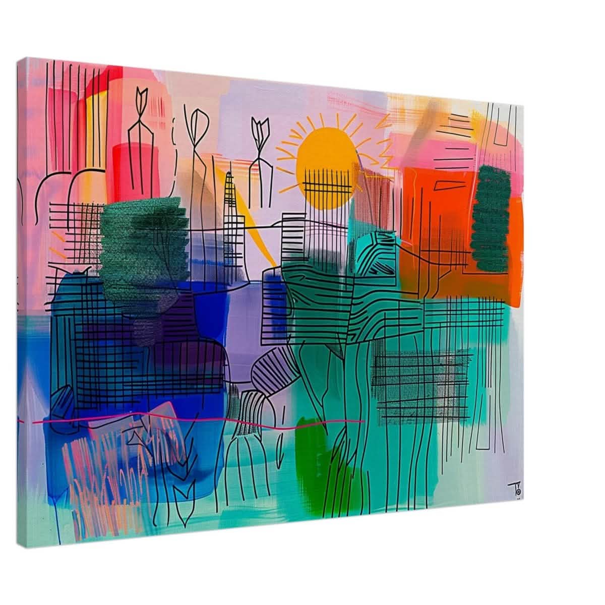 Da Vinci Abstract Art - Canvas - 70x100 cm / 28x40″ - Slim