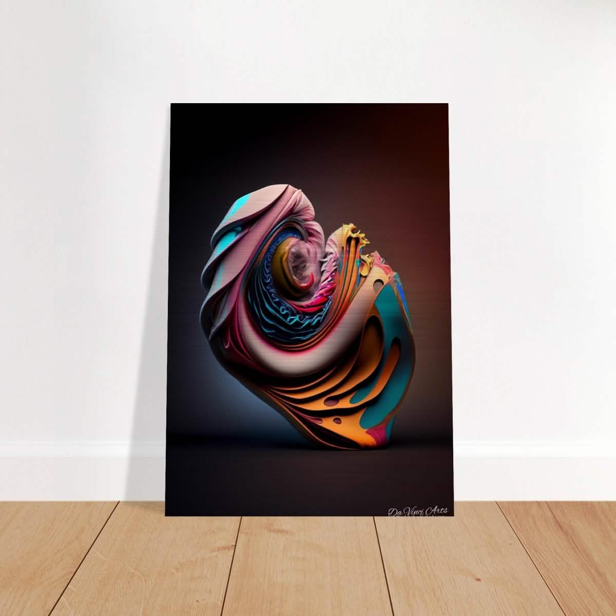 Da Vinci Abstract Art - Brushed Aluminum Print - 70x100 cm / 28x40″ -