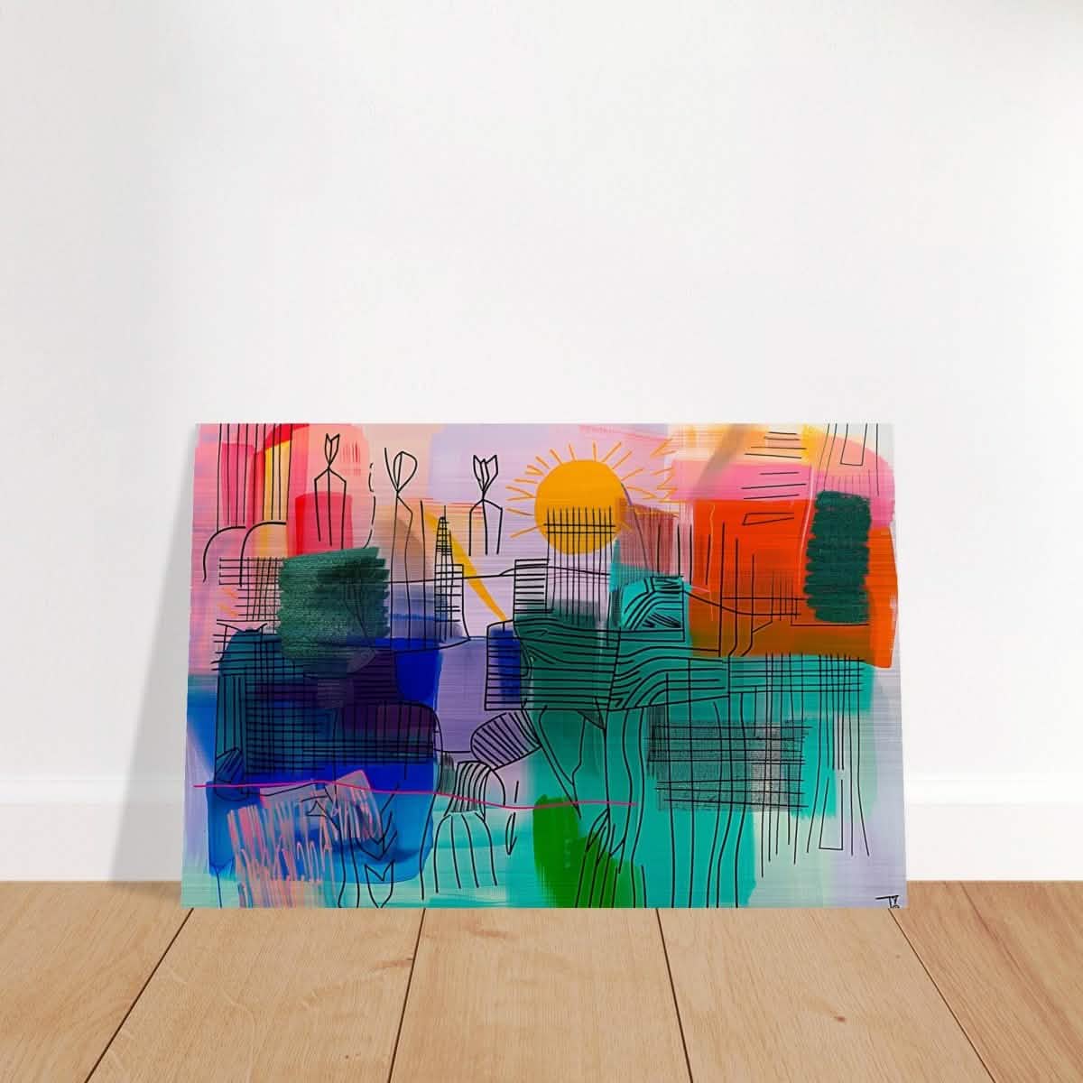 Da Vinci Abstract Art - Brushed Aluminum Print - 40x60 cm / 16x24″ -