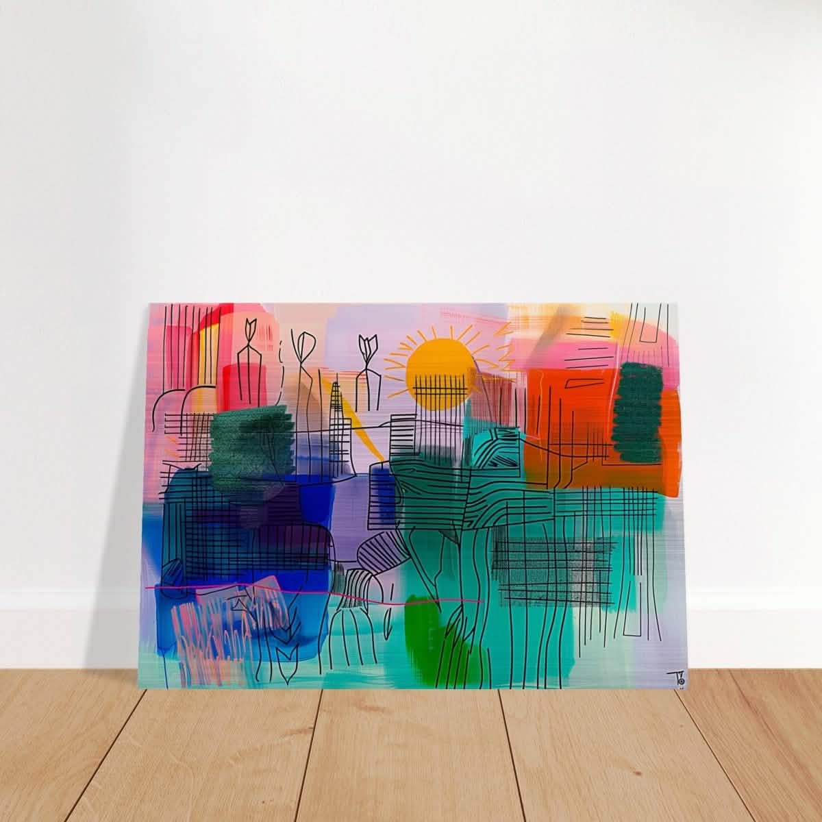 Da Vinci Abstract Art - Brushed Aluminum Print - 70x100 cm / 28x40″ -