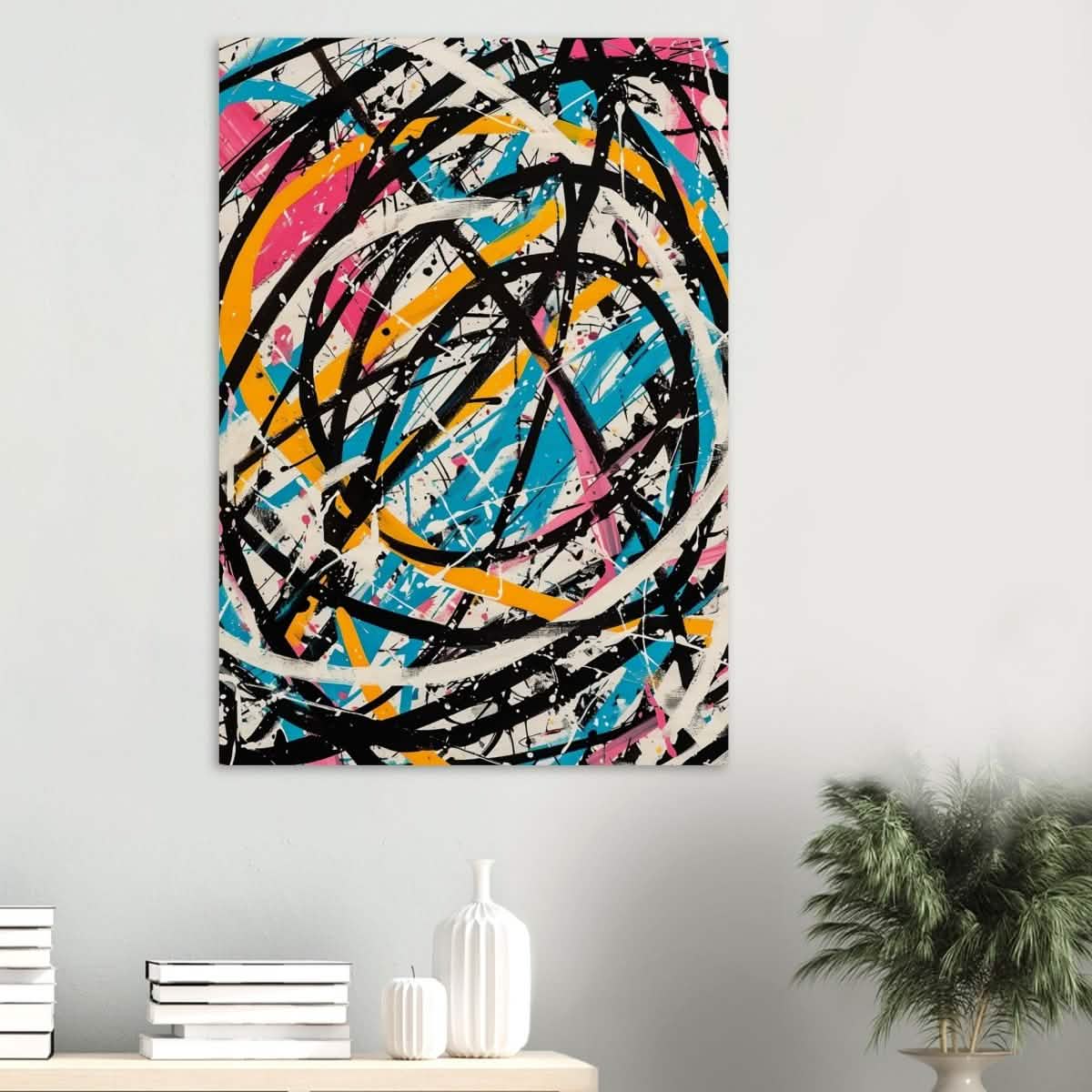 Da Vinci Abstract expressionism Wall Art - Wood Prints - 70x100 cm / 28x40″ - 20 mm