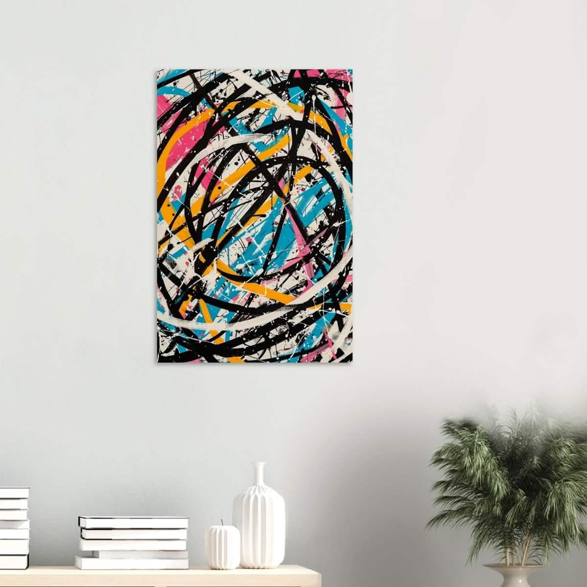 Da Vinci Abstract expressionism Wall Art - Wood Prints - 50x75 cm / 20x30″ - 20 mm