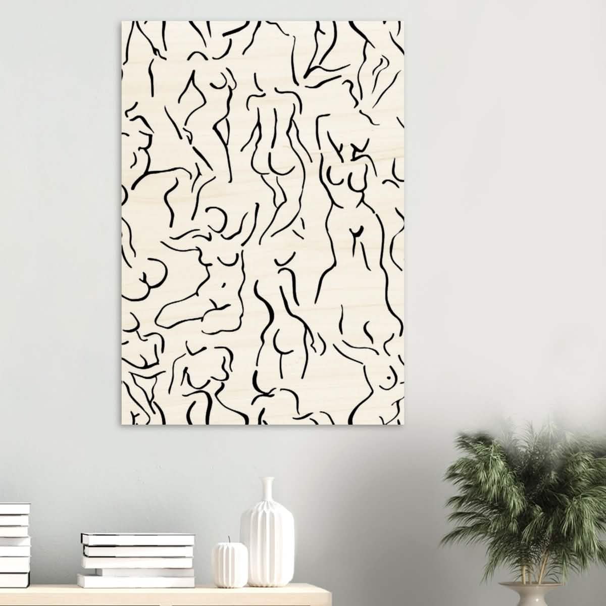 Da Vinci Abstract Modern Wall Art - Wood Prints - 70x100 cm / 28x40″ - 10 mm