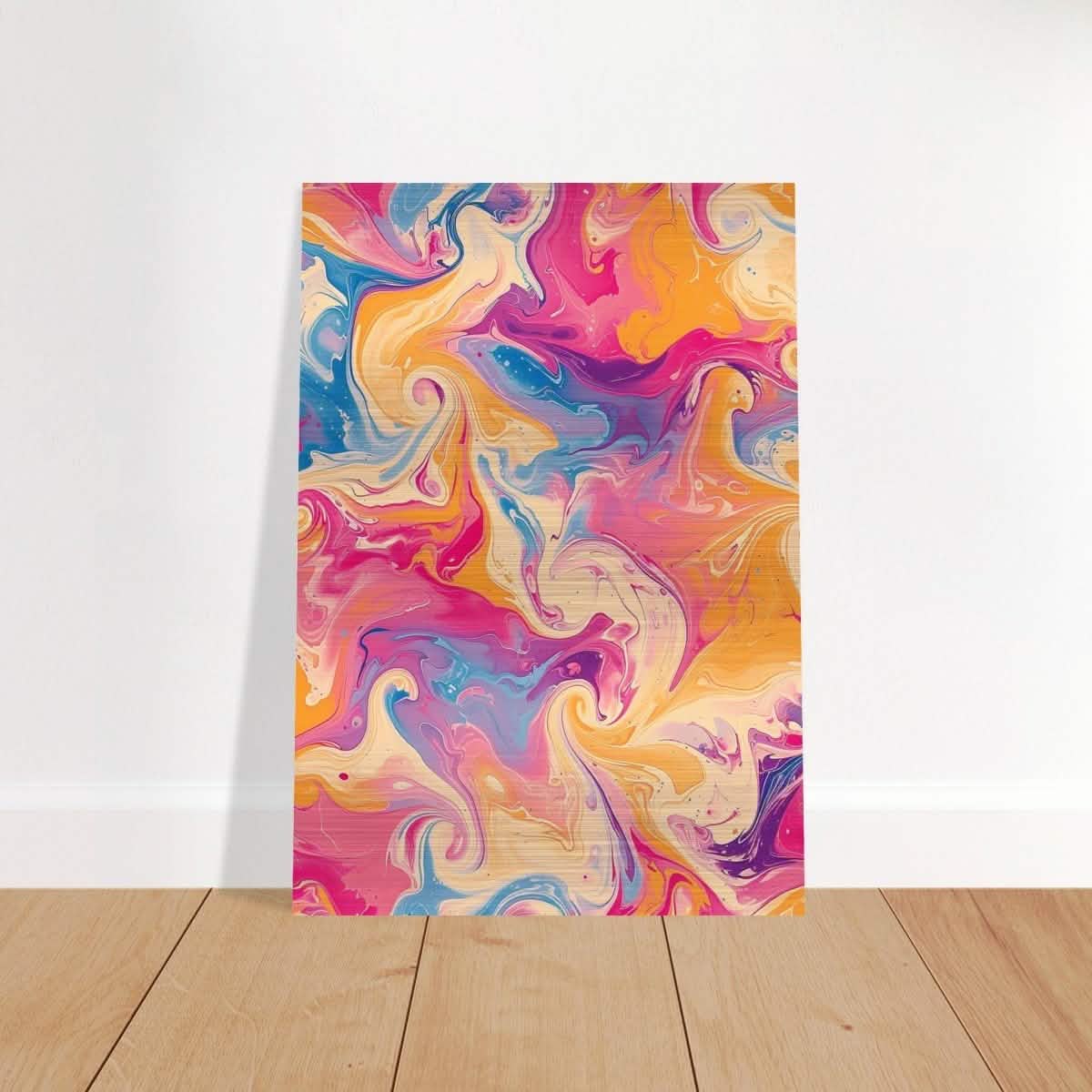 Da Vinci Abstract Modern Wall Art - Brushed Aluminum Print - 70x100 cm / 28x40″ -