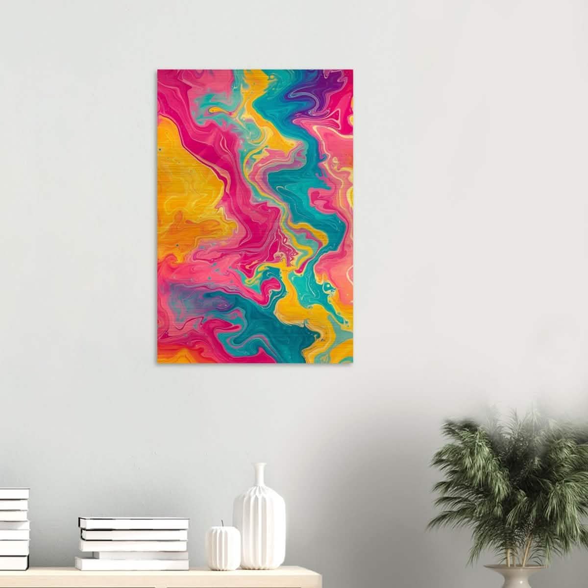 Da Vinci Abstract Modern Wall art - Brushed Aluminum Print - 50x75 cm / 20x30″ -