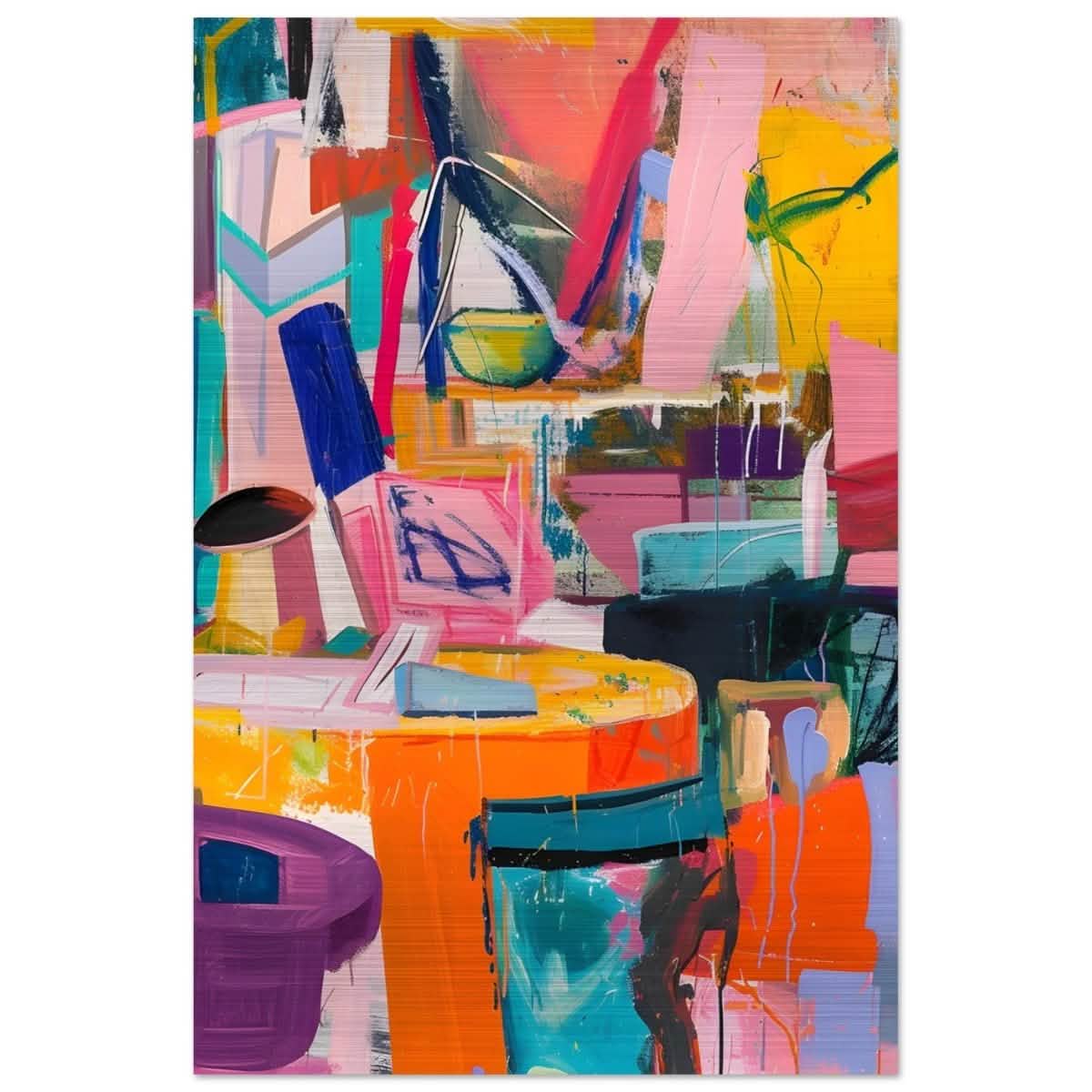 Da Vinci Abstract Modern Wall art - Brushed Aluminum Print - 30x45 cm / 12x18″ -