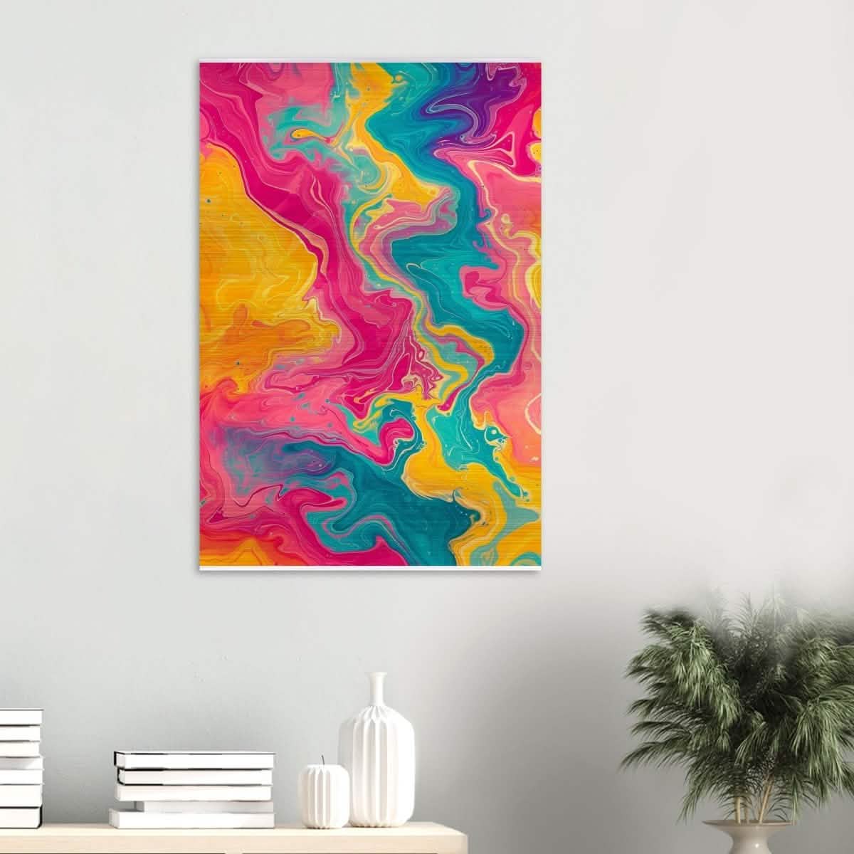 Da Vinci Abstract Modern Wall art - Brushed Aluminum Print - 60x90 cm / 24x36″ -