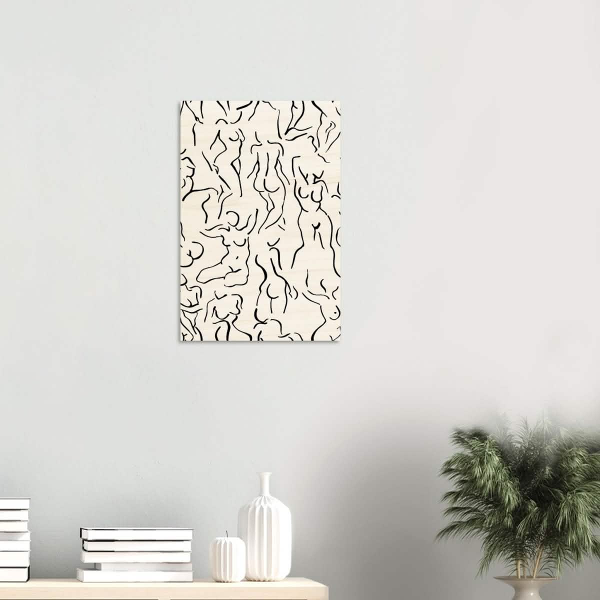 Da Vinci Abstract Modern Wall Art - Wood Prints - 40x60 cm / 16x24″ - 20 mm