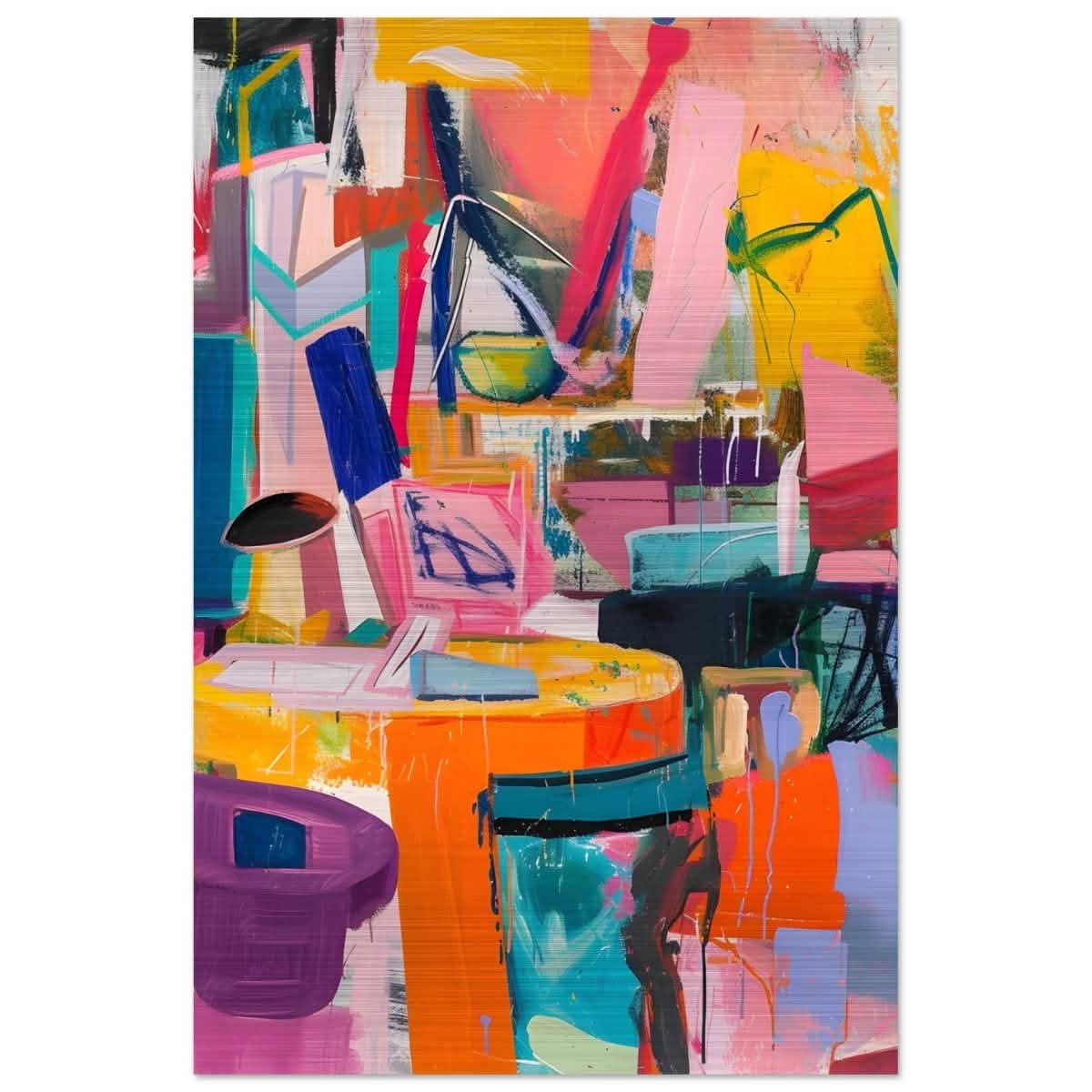 Da Vinci Abstract Modern Wall art - Brushed Aluminum Print - 50x75 cm / 20x30″ -