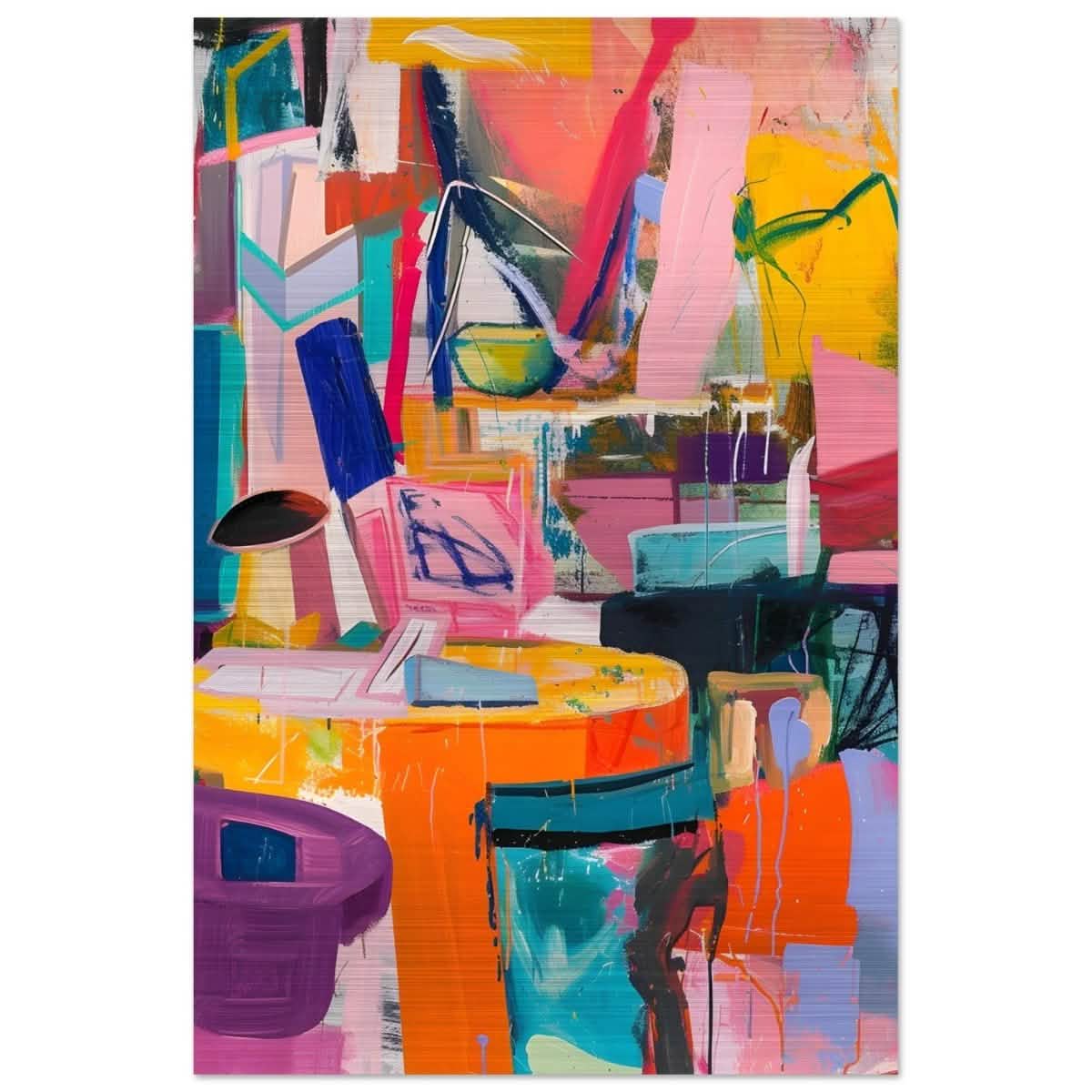 Da Vinci Abstract Modern Wall art - Brushed Aluminum Print - 40x60 cm / 16x24″ -