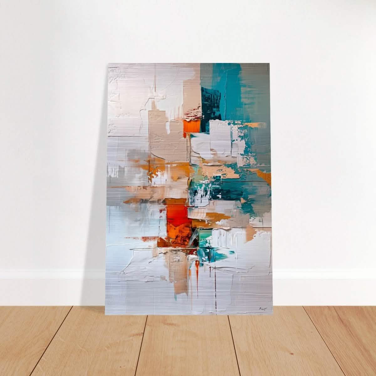 Da Vinci Abstract Modern Wall art - Brushed Aluminum Print - 40x60 cm / 16x24″ -