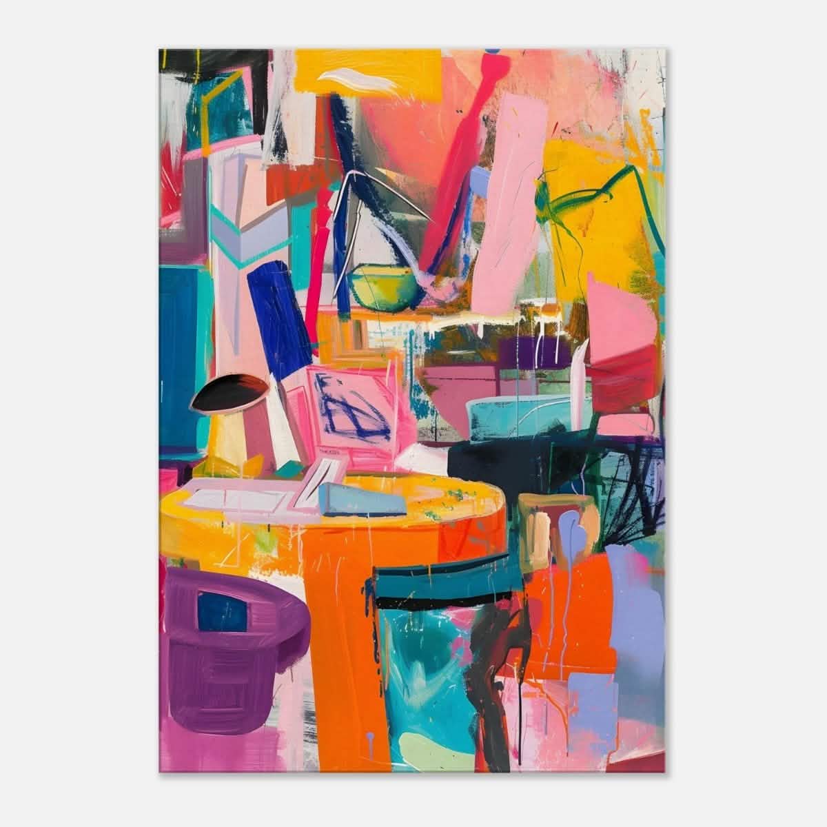 Da Vinci Abstract Modern Wall art - Canvas - 70x100 cm / 28x40″ - Slim