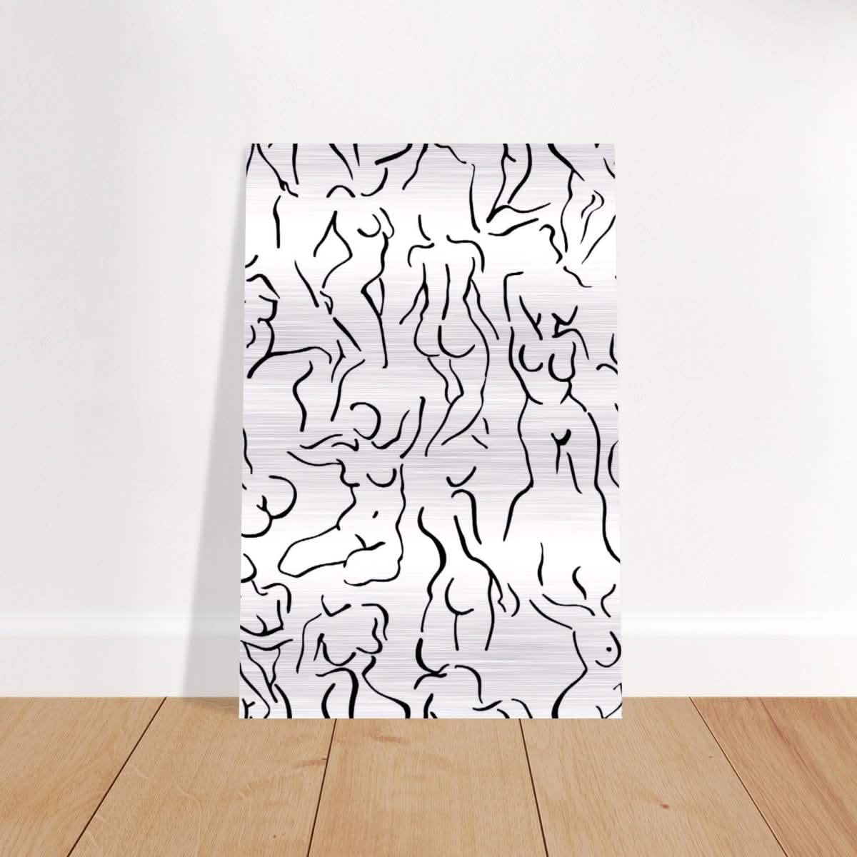 Da Vinci Abstract Modern Wall Art - Brushed Aluminum Print - 60x90 cm / 24x36″ -